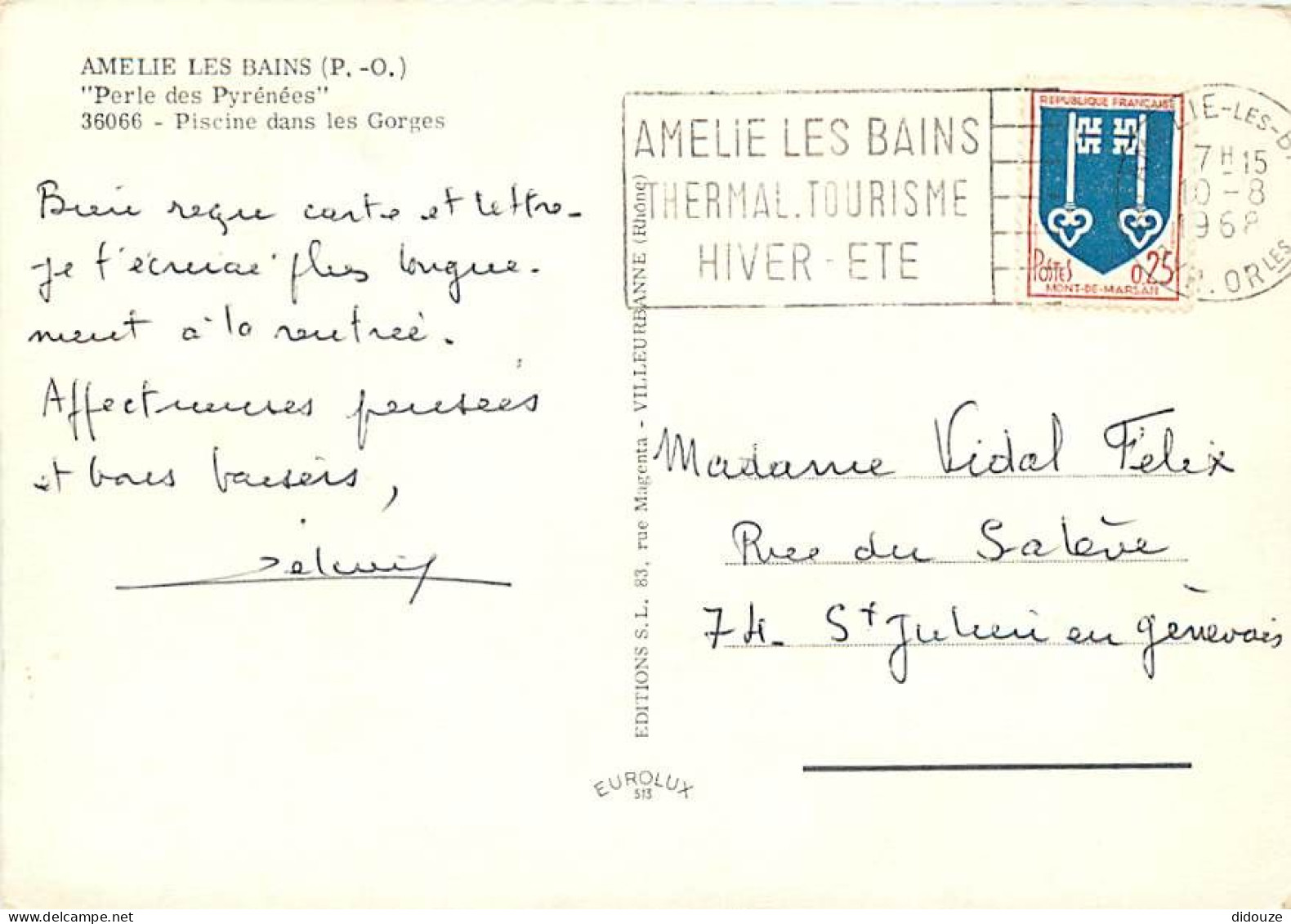 66 - Amélie Les Bains - Piscine Dans Les Gorges - CPM - Voir Scans Recto-Verso - Autres & Non Classés