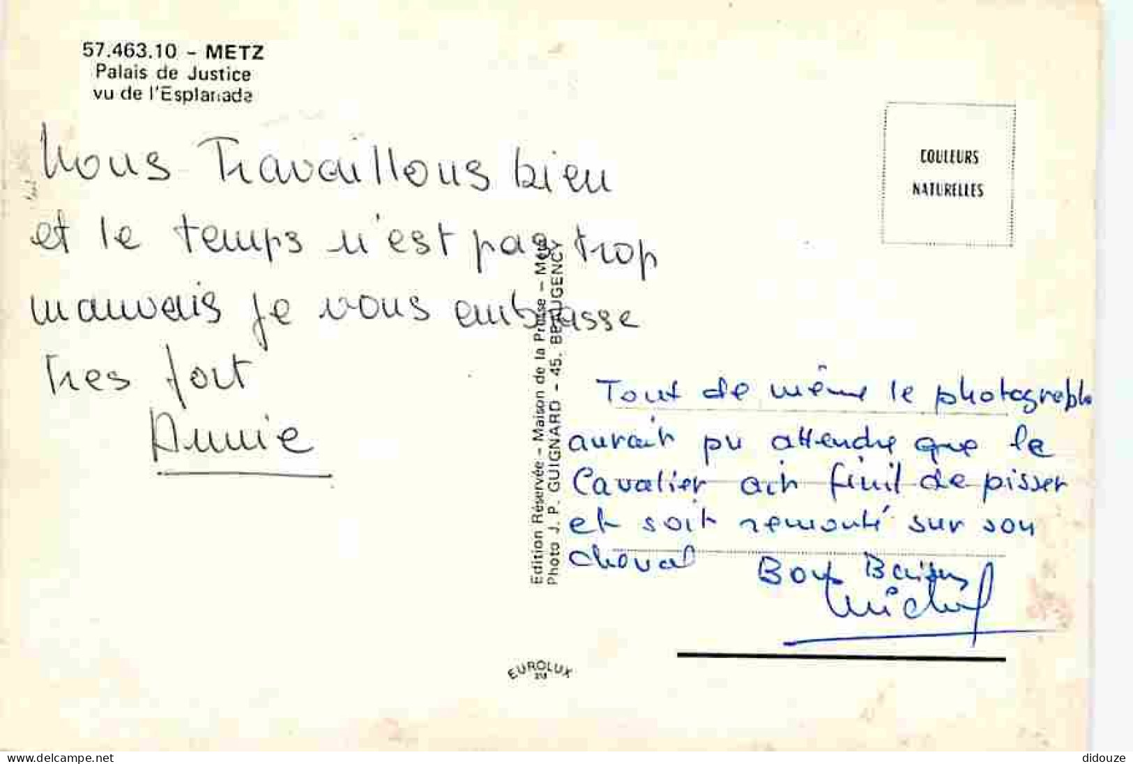 57 - Metz - Palais De Justice Vu De L'Esplanade - CPM - Voir Scans Recto-Verso - Metz