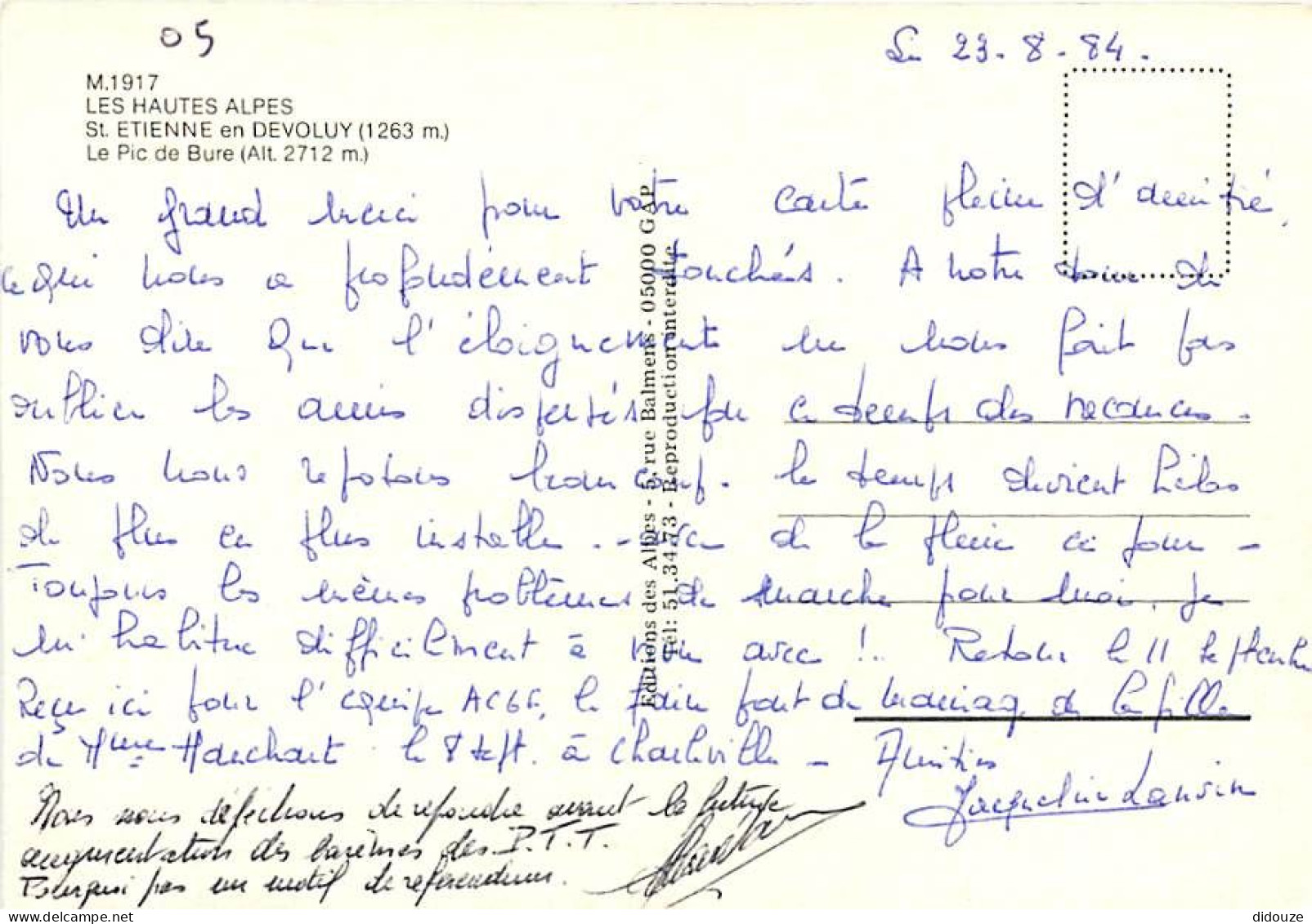 05 - Saint Etienne En Dévoluy - Le Pic De Bure (AIL 2712 M.) - CPM - Voir Scans Recto-Verso - Saint Etienne En Devoluy