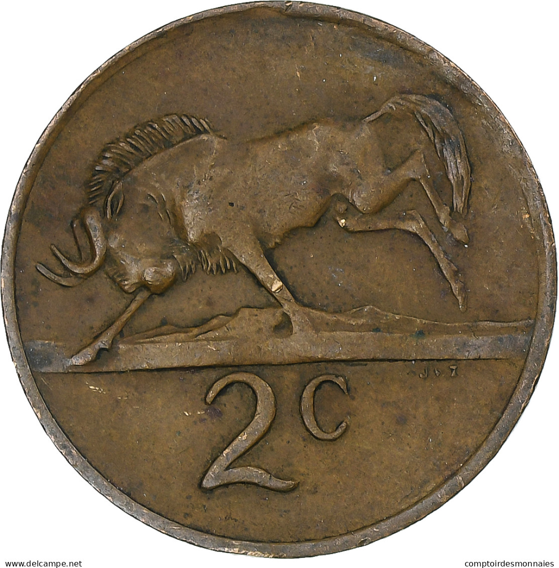 Afrique Du Sud, 2 Cents, 1975 - Südafrika