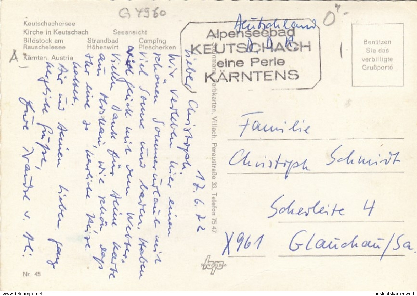 Keutschachersee, Kärnten, Mehrbildkarte Gl1972 #G4960 - Sonstige & Ohne Zuordnung