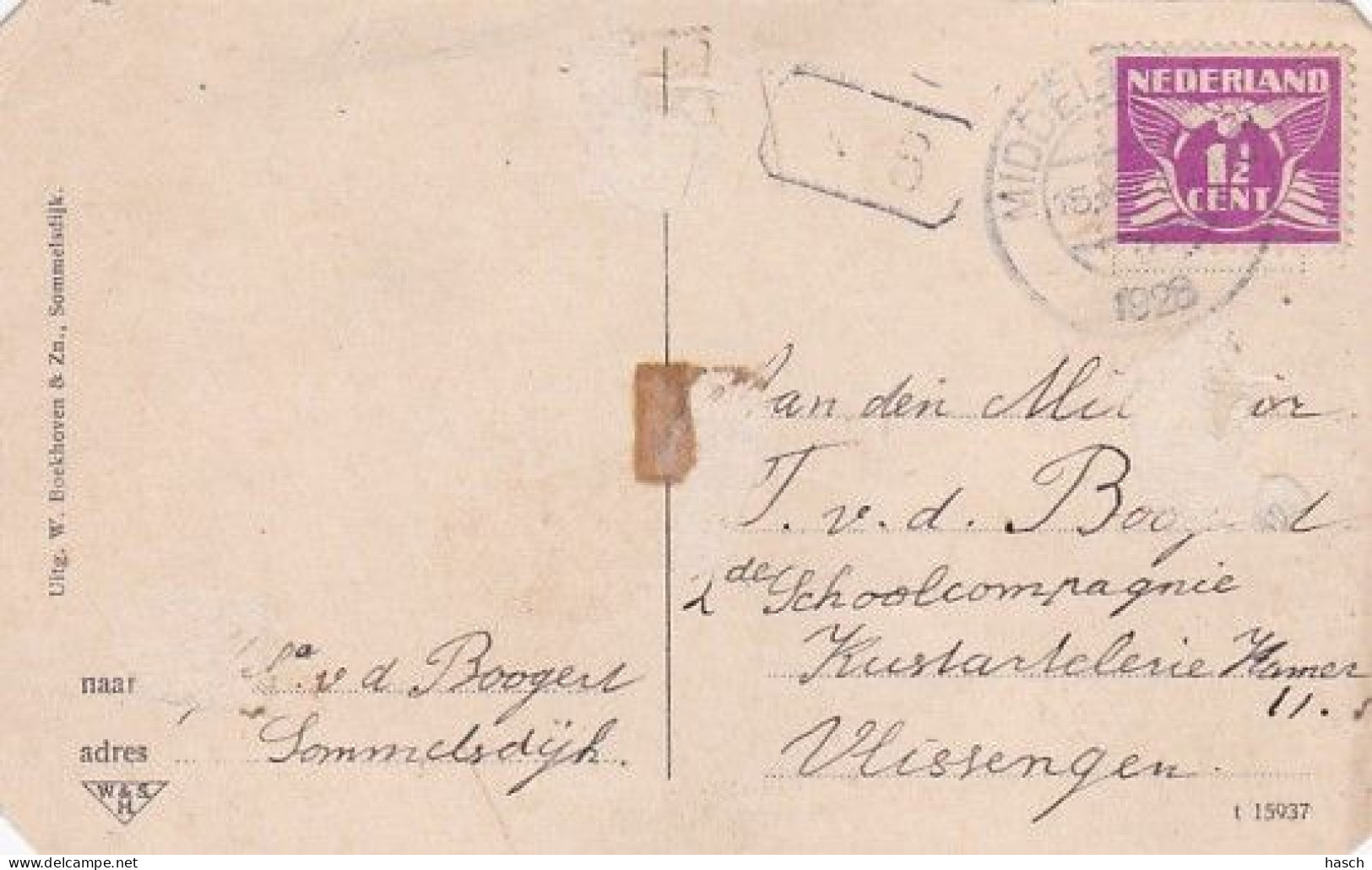 185490Sommelsdijk, Voorstraat. (poststempel 1928)(zie Hoeken, Rechtsonder En Achterkant) - Other & Unclassified