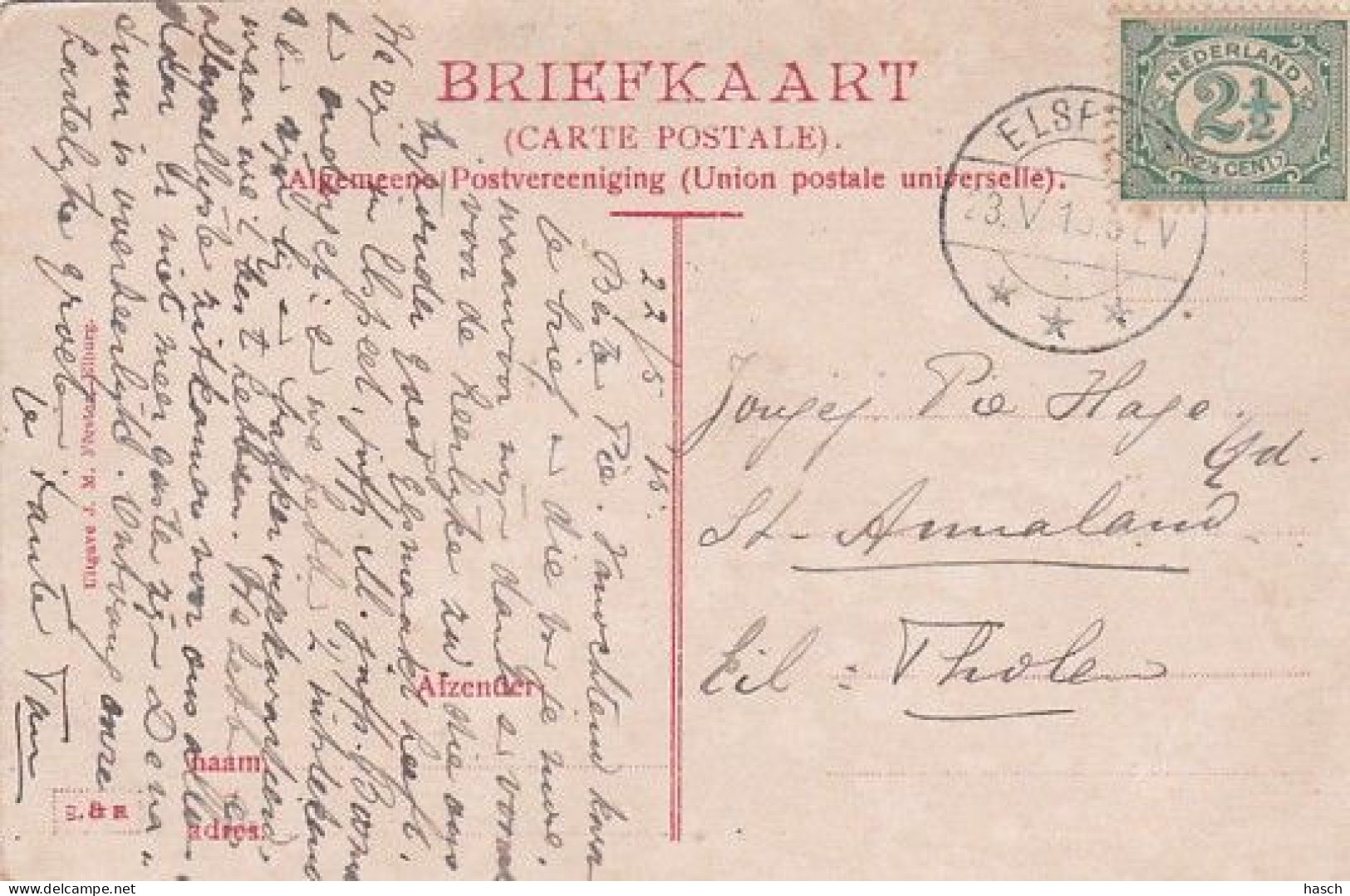 185453Veluwsche Kleederdrachten (poststempel 1915) - Other & Unclassified