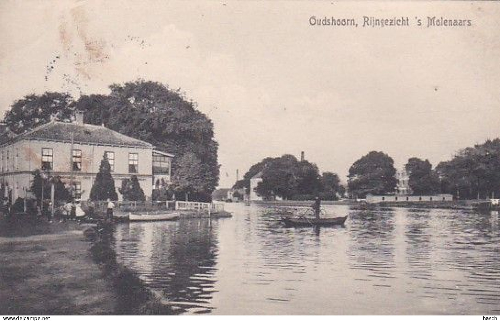 185450Oudshoorn, Rijngezicht ’s Molenaars (poststempel 1910) - Other & Unclassified