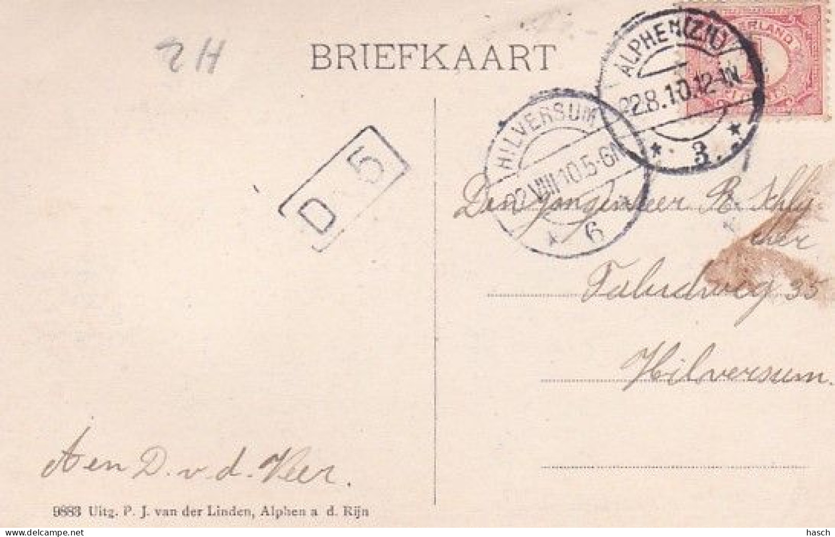 185450Oudshoorn, Rijngezicht ’s Molenaars (poststempel 1910) - Autres & Non Classés