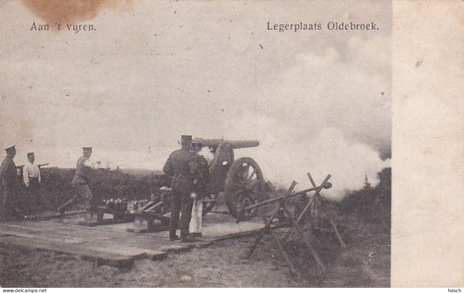 1854	45	Oldebroek, Legerplaats Aan ’t Vuren (minuscule Vouwen In De Hoeken) - Guerre 1914-18