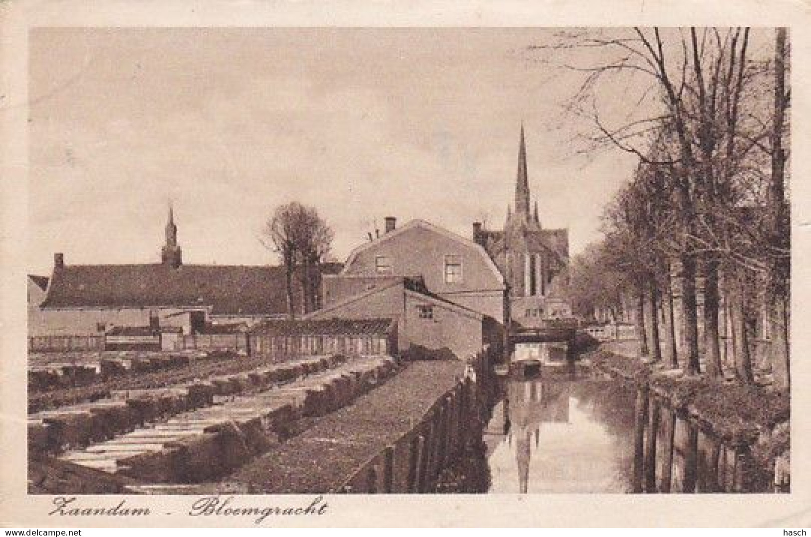 1854	12	Zaandam, Bloemgracht (vouwen In De Hoeken) - Zaandam