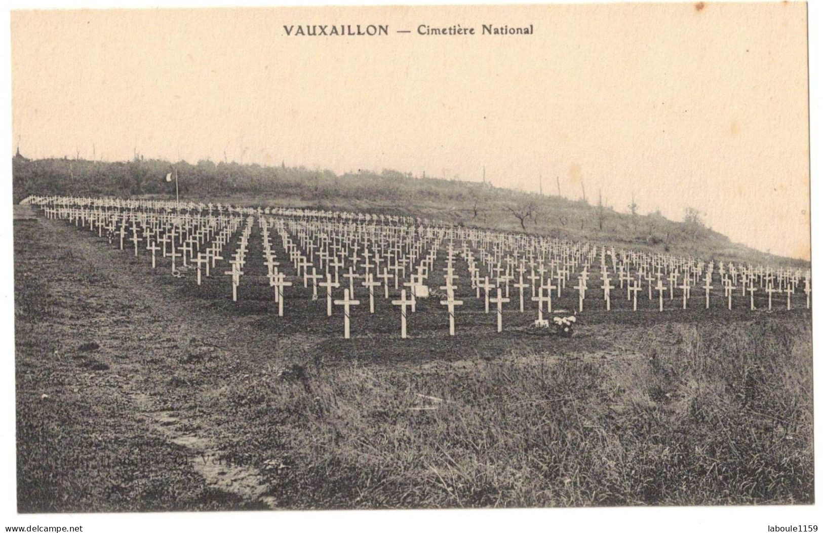 MILITARIA  AISNE VAUXAILLON CIMETIERE NATIONAL DES SOLDATS TOMBES AU CHEMIN DES DAMES - CORRESPONDANCE FROID - 13° - 20° - Soldatenfriedhöfen