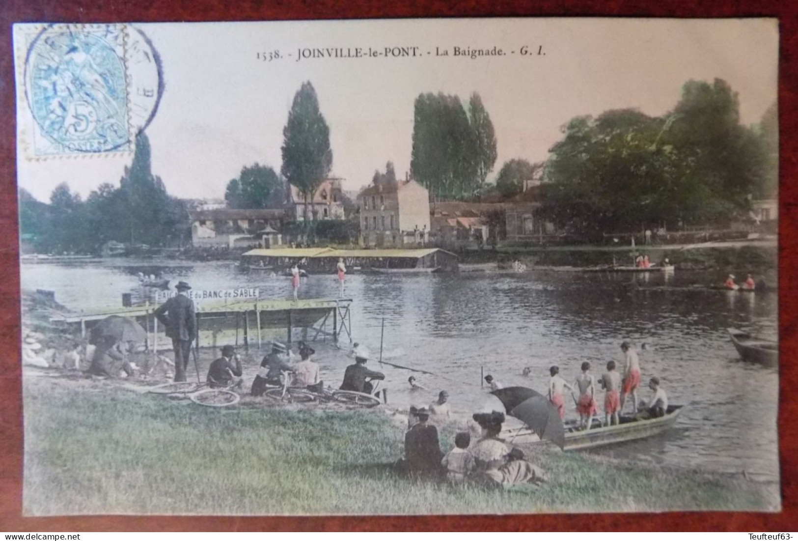 Cpa Joinville-le-Pont : La Baignade - Joinville Le Pont