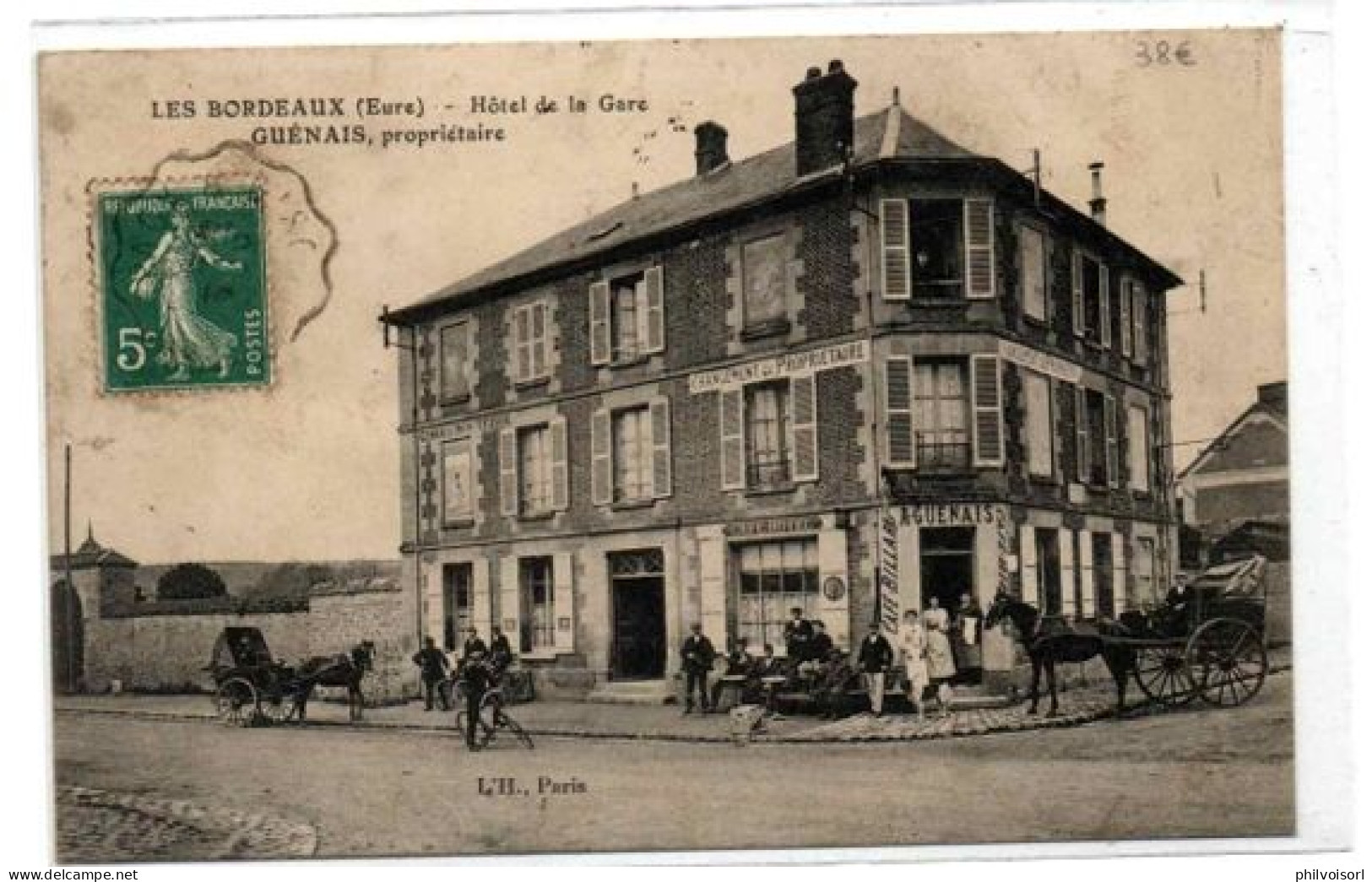 LES BORDEAUX HOTEL DE LA GARE GUENAIS PROPRIETAIRE  TRES ANIMEE - Autres & Non Classés