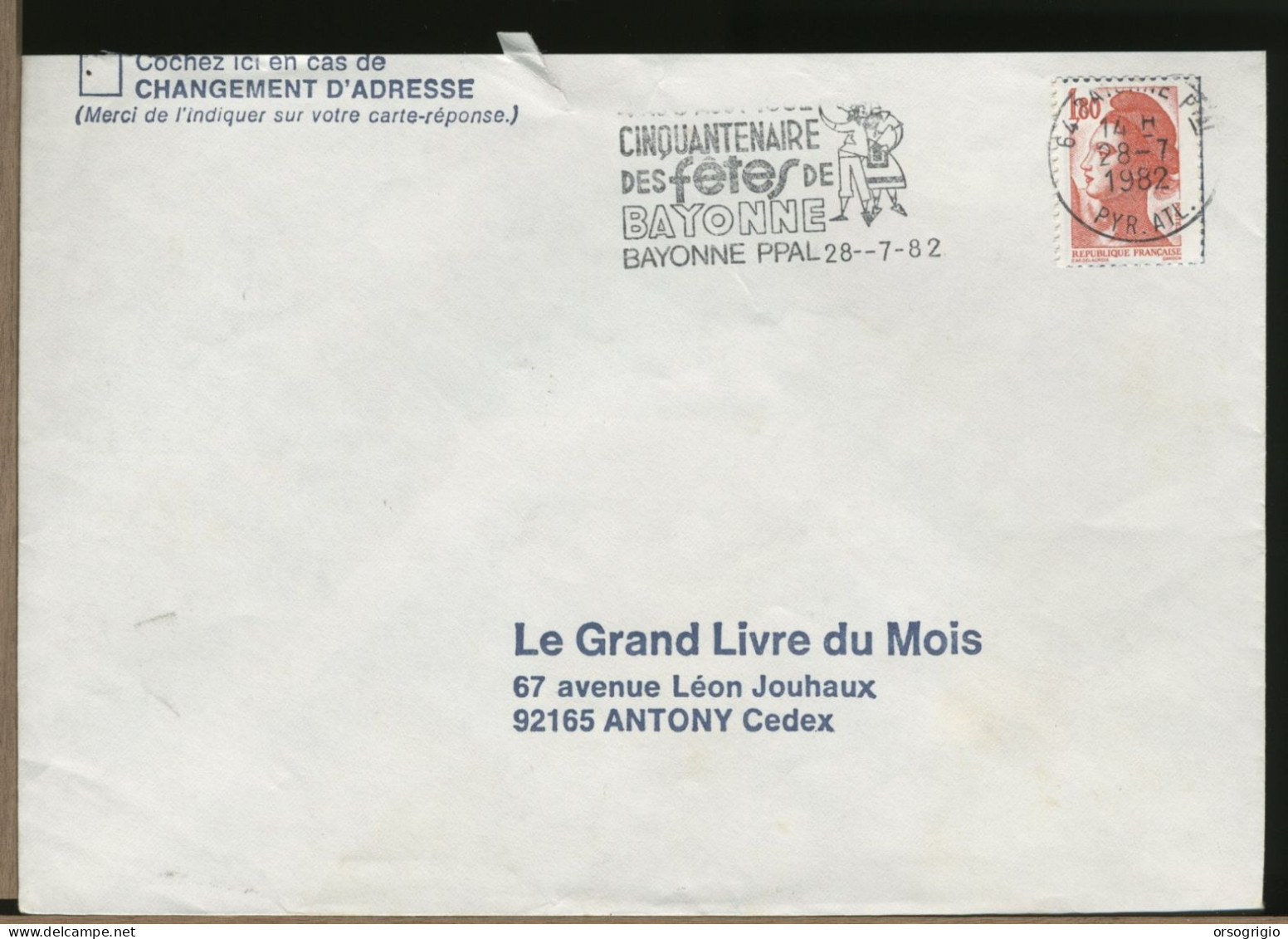 FRANCIA FRANCE -  BAYONNE - Mechanical Postmarks (Other)