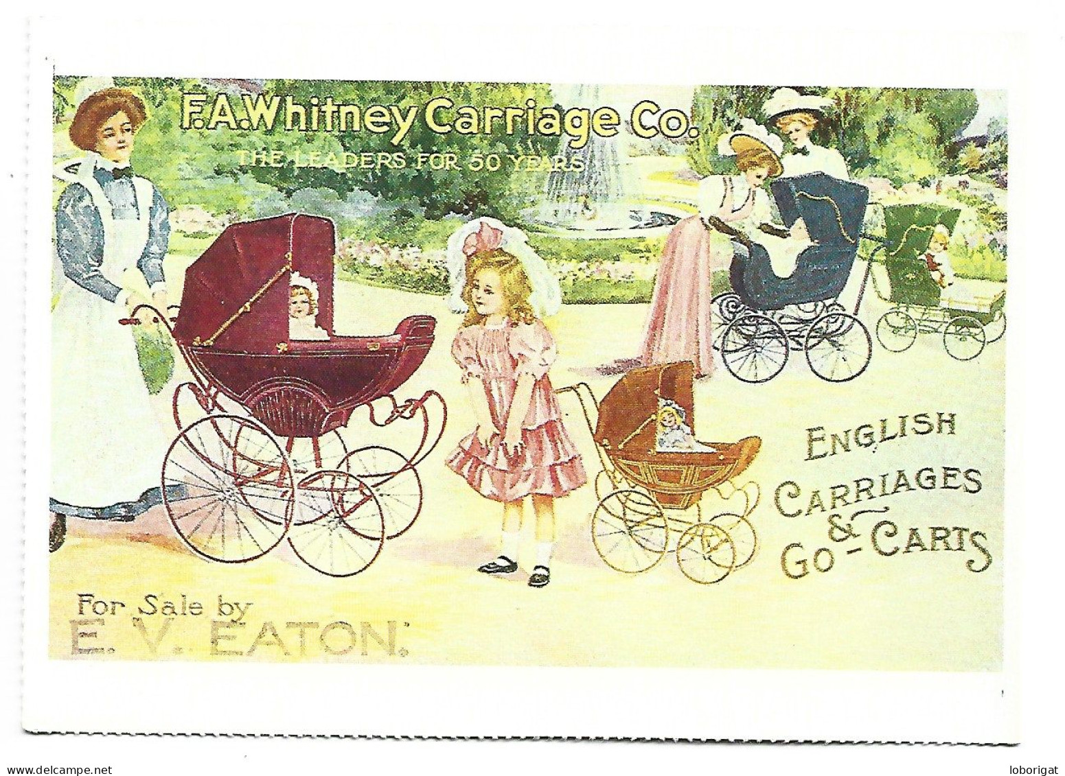 F.A. WHITNEY CARRIAGE CO. TRADE CARD.- COLLECTION OF LEONARD A. LAUDER.- NEW YORK CITY.- ( ESTADOS UNIDOS ) - Manhattan