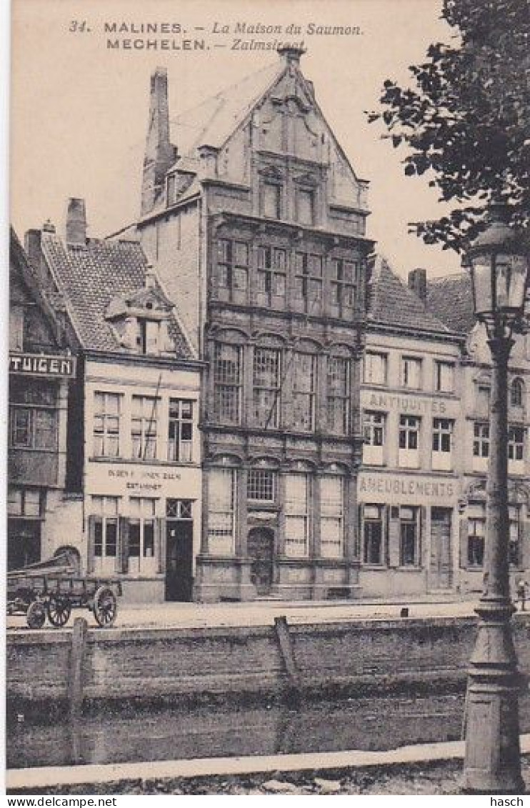 1859	88	Mechelen, Zalmstraat (voir Coins, Voir Des Bords) - Malines