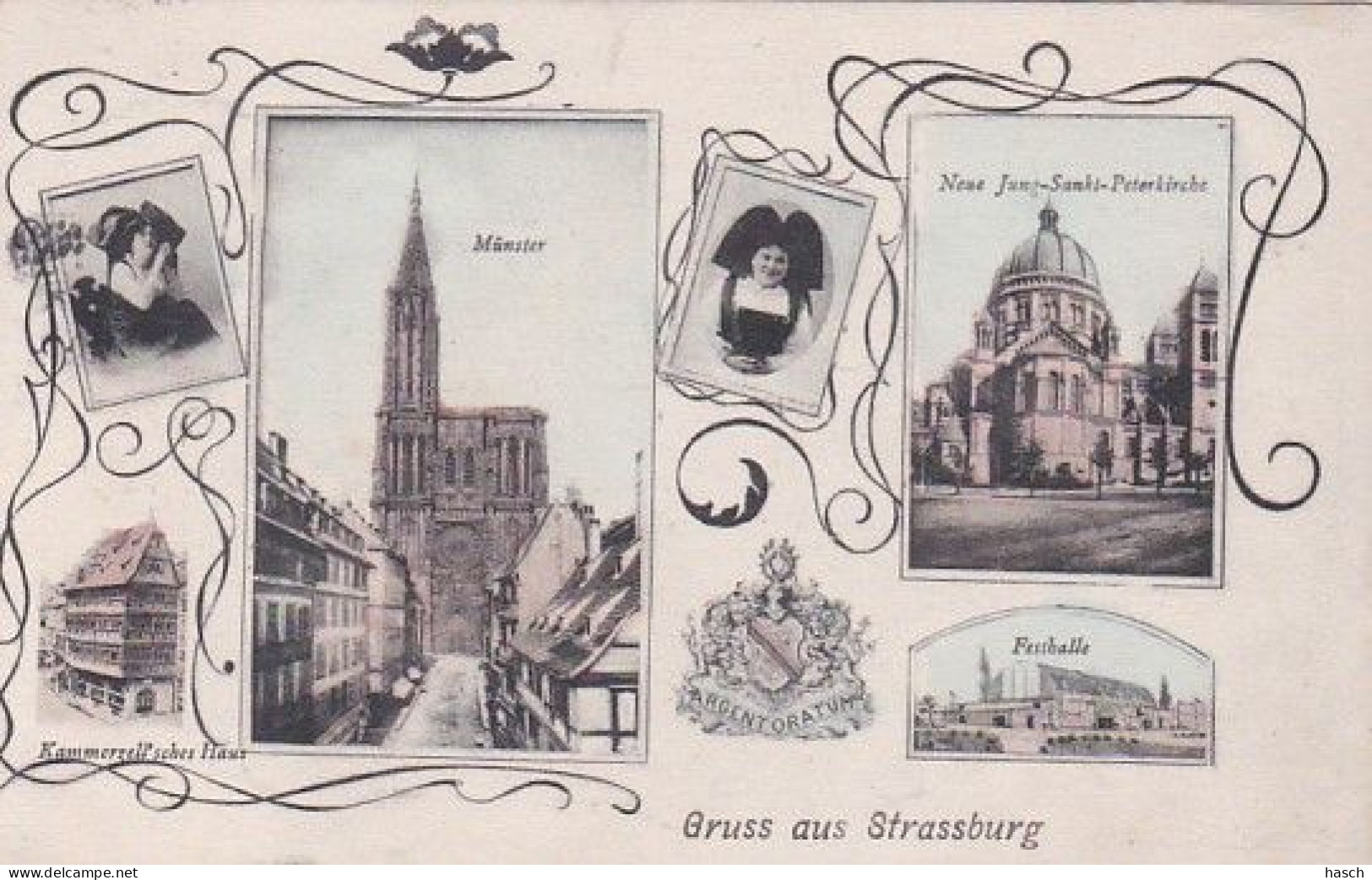 1859	58	Strassburg, Gruss Aus. (voir Coins, Voir Verso) - Strasbourg