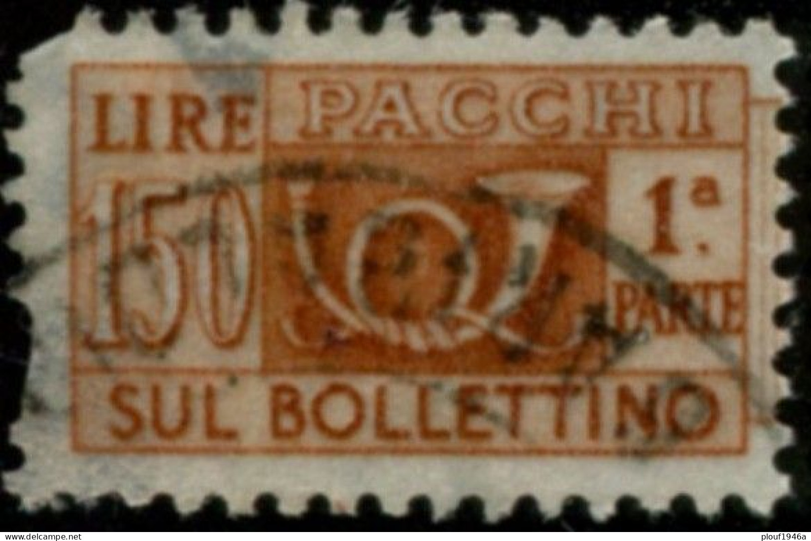 Pays : 247,1 (Italie : République) Yvert Et Tellier N° : CP   82 (o)  Moitié De Timbre Gauche - Postal Parcels