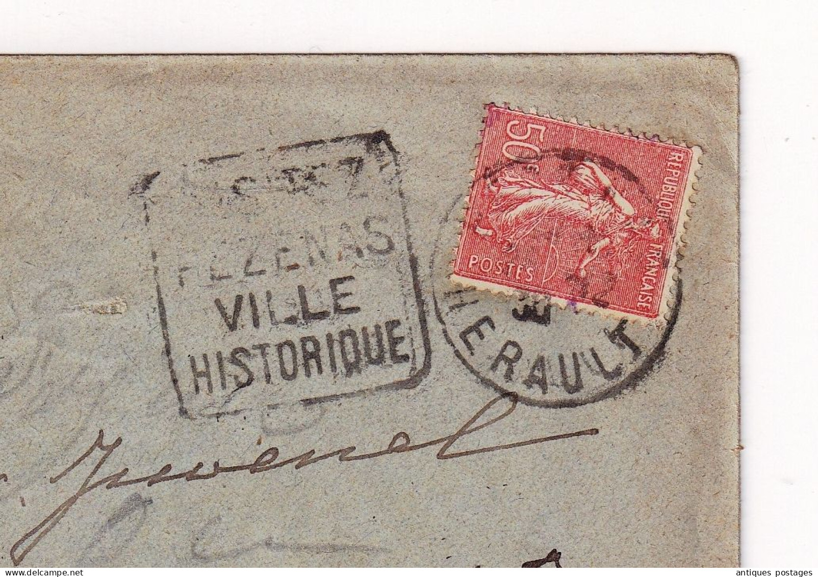 Lettre 1930 Pézenas Hérault Montmerle Ain Vignette Tuberculose + Correspondance - 1903-60 Sower - Ligned