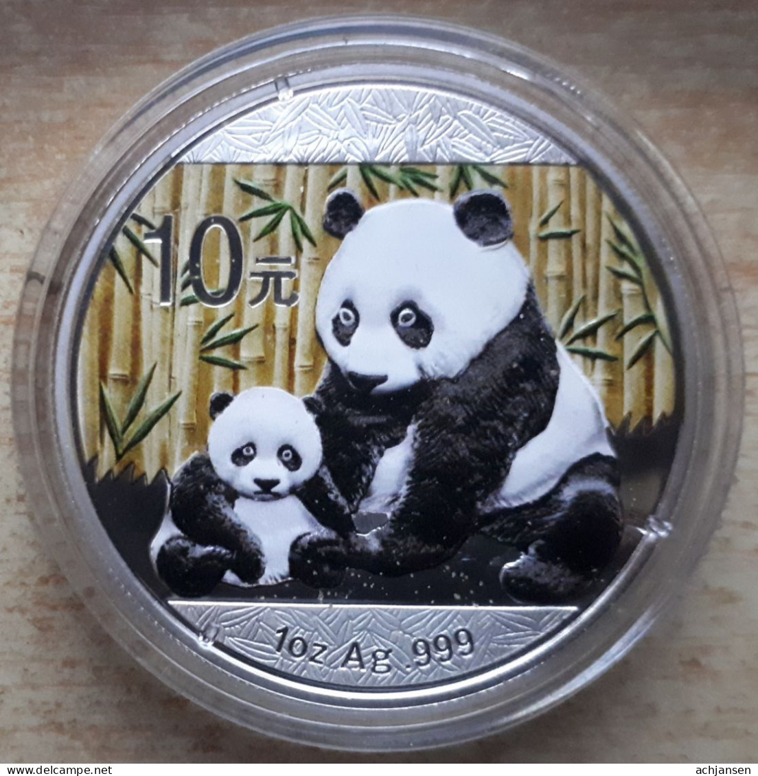 China, Panda 2012 Colourized - 1 Oz. Pure Silver - China