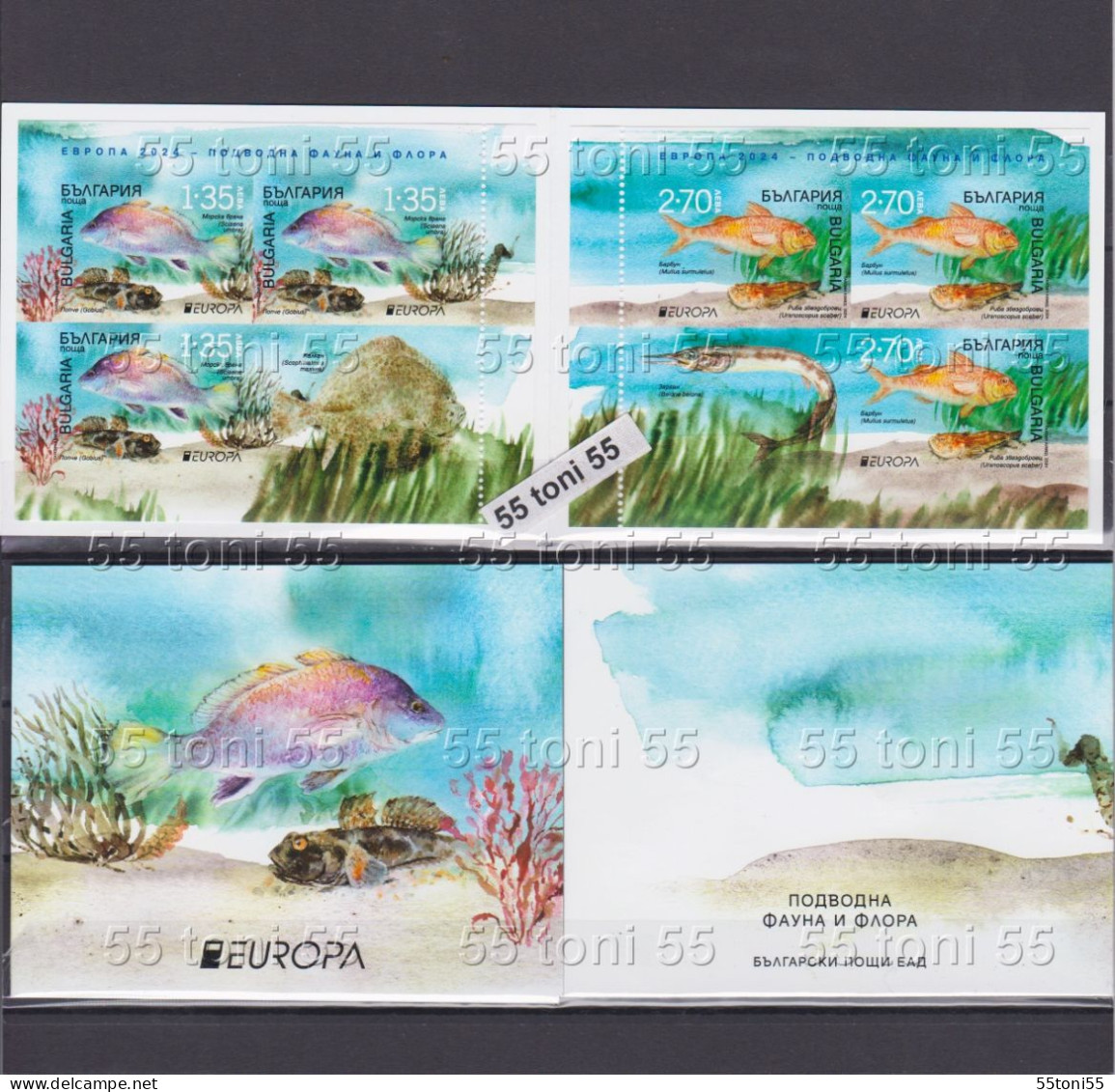2024 Europe - Underwater Fauna And Flora (Fishes )  BOOKLET – MNH Bulgaria / Bulgarie - Neufs