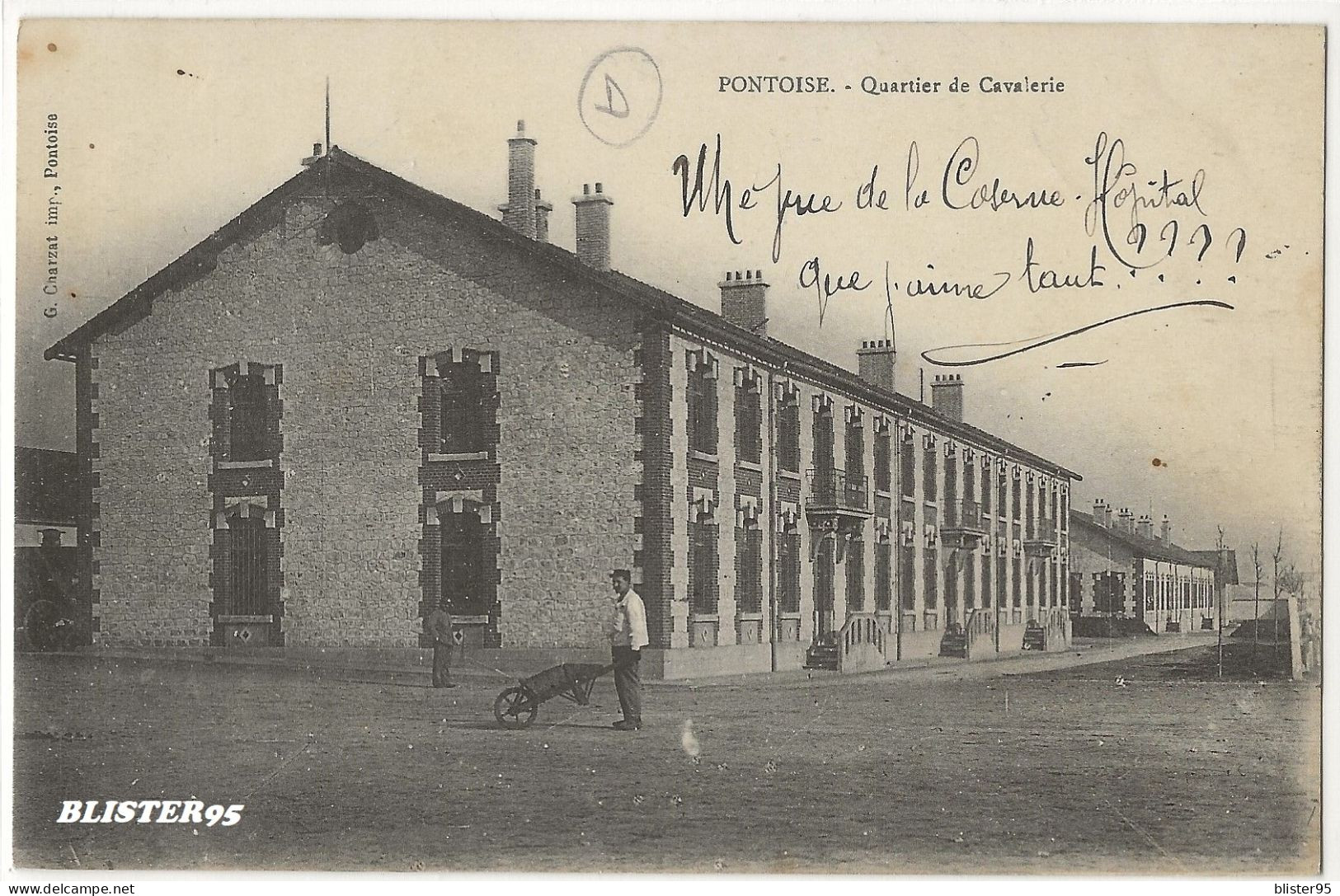 Pontoise (95) , Quartier De Cavalerie ,envoyée En 1919 - Pontoise