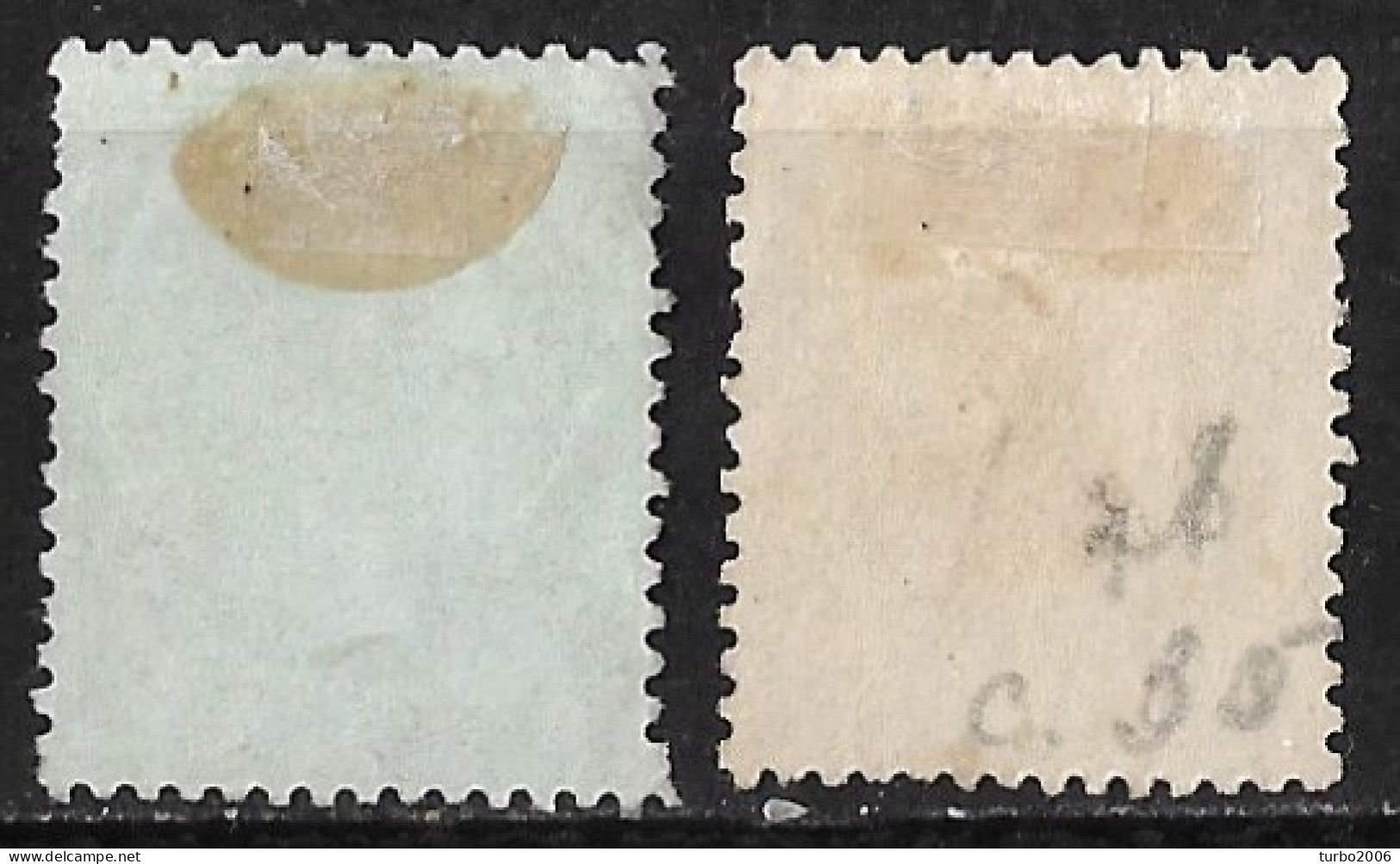 France 1862 Napoleon III Empire Franc. Papier Teinté 5 - 10 Centimes  Yvert Nr. 20 - 21 - 1862 Napoléon III