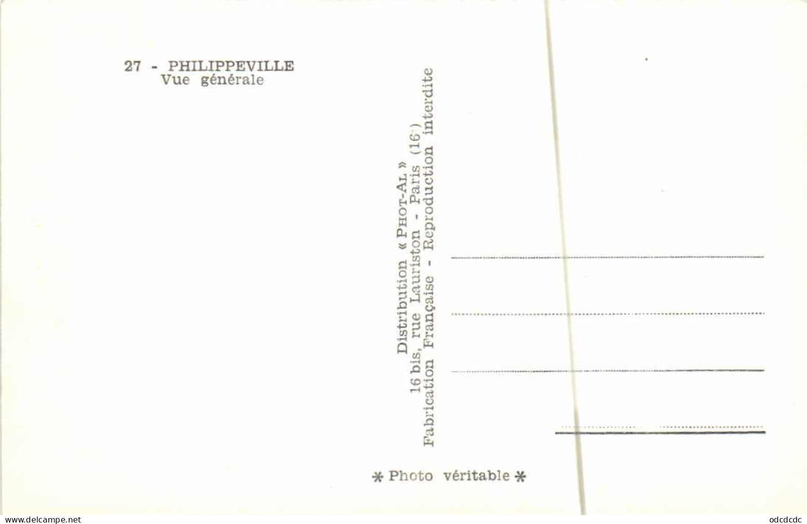 PHILIPPEVILLE  Vue Générale RV - Skikda (Philippeville)