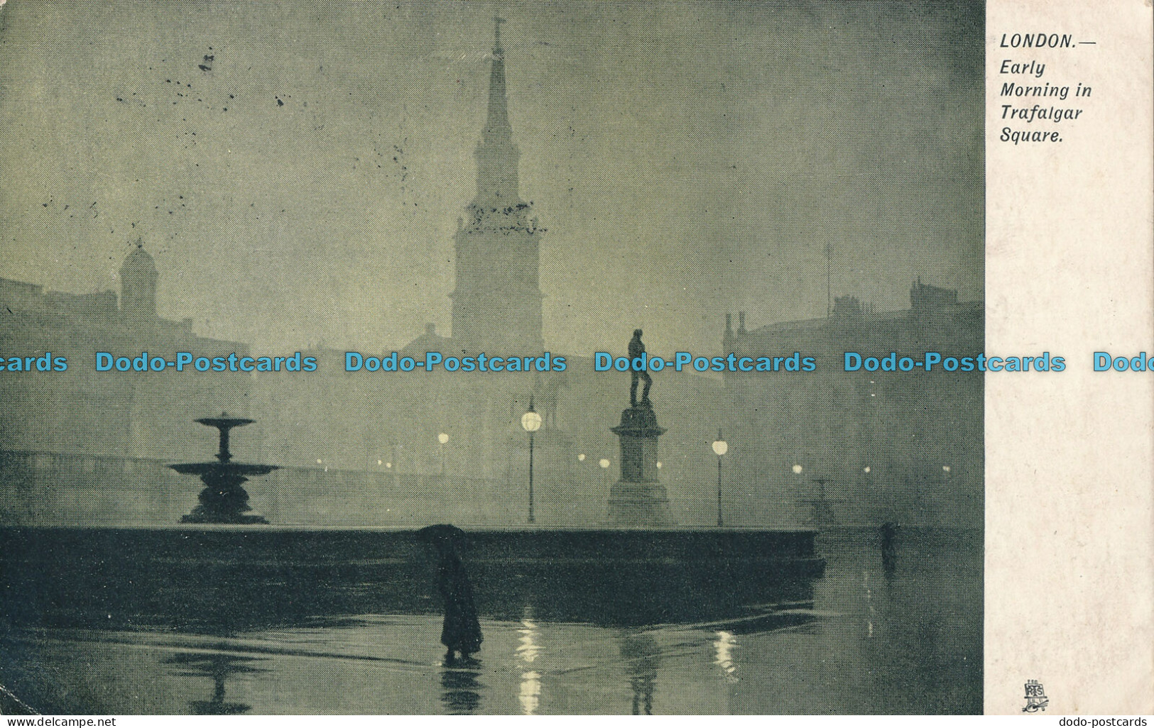 R001657 London. Early Morning In Trafalgar Square. Tuck. 1903 - Autres & Non Classés