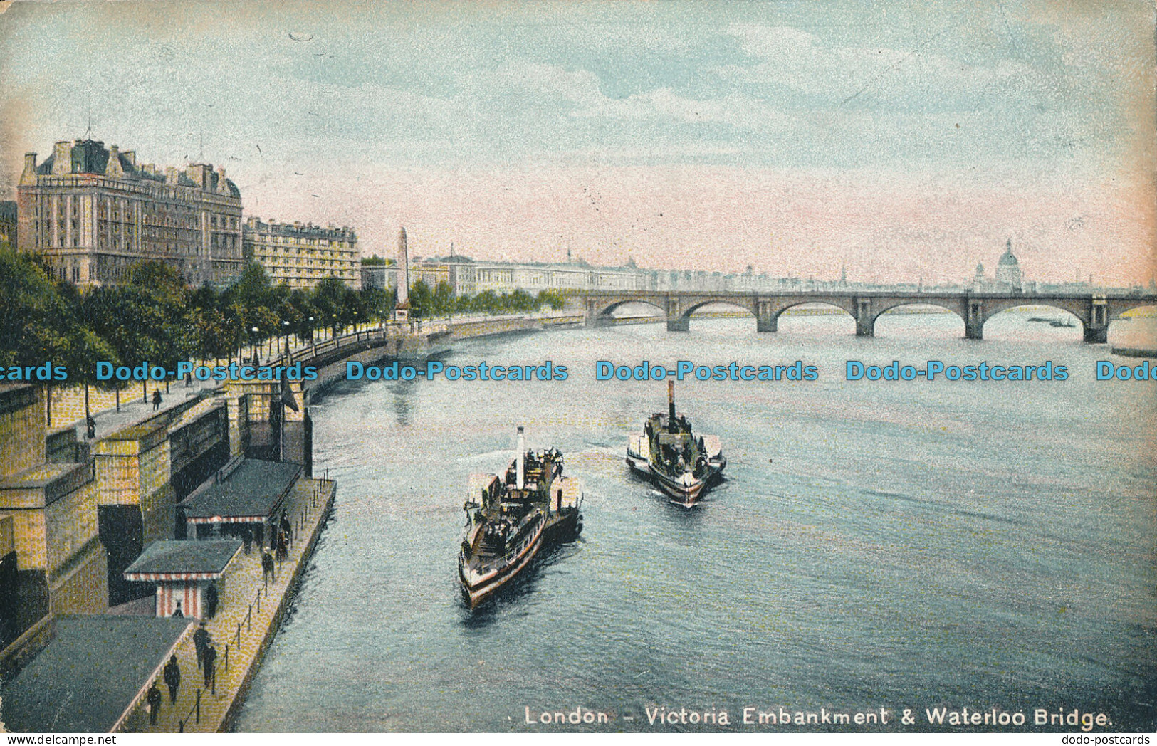 R001662 London. Victoria Embankment And Waterloo Bridge. H. M. And Co. London Vi - Autres & Non Classés