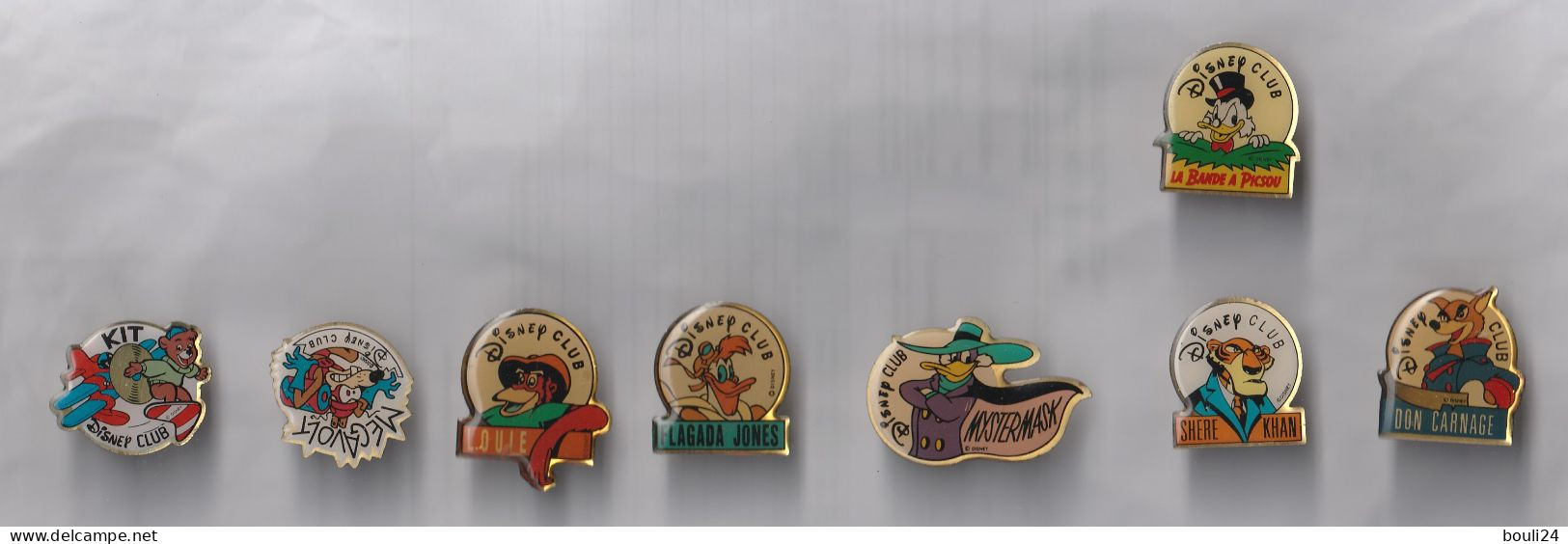 PIN'S THEME DISNEY LOT DDE 8 PINS DISNEY CLUB PETIT PRIX PICSOU MYSTERMASK FLAGADA - Disney