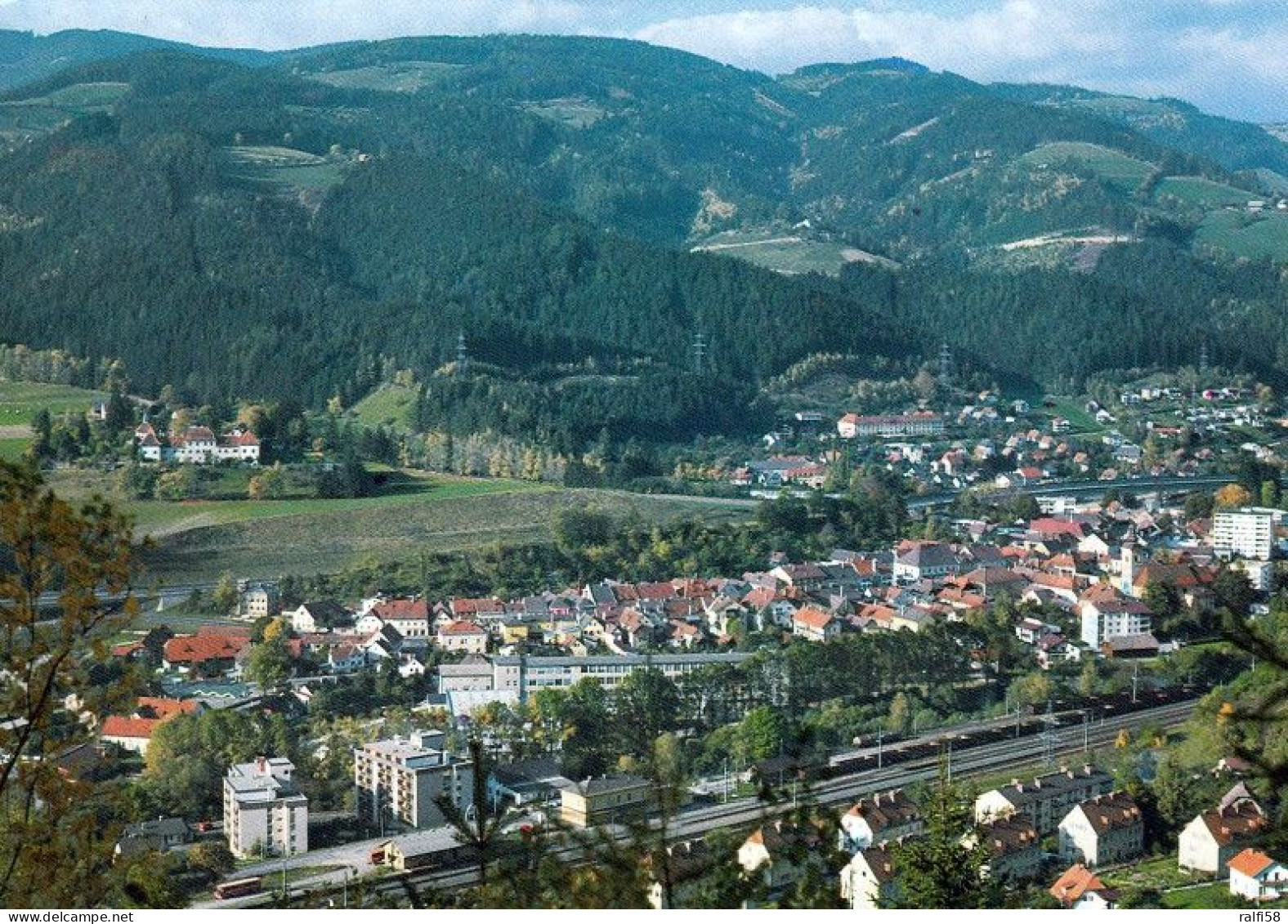 1 AK Österreich / Steiermark * Blick Auf Die Stadt Kindberg - Luftbildaufnahme * - Kindberg