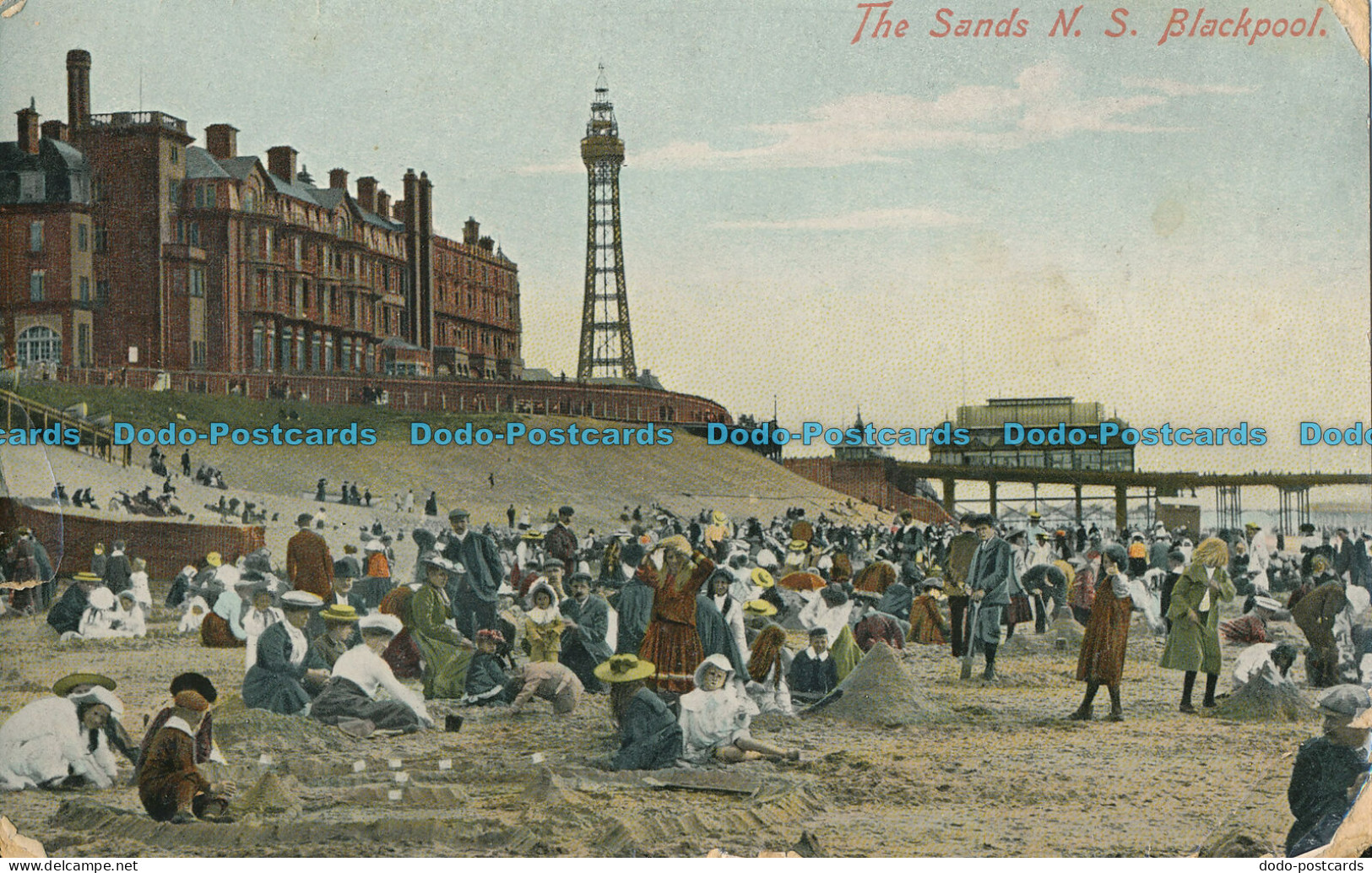 R001695 The Sands. N. S. Blackpool. The Advance. 1908 - Monde
