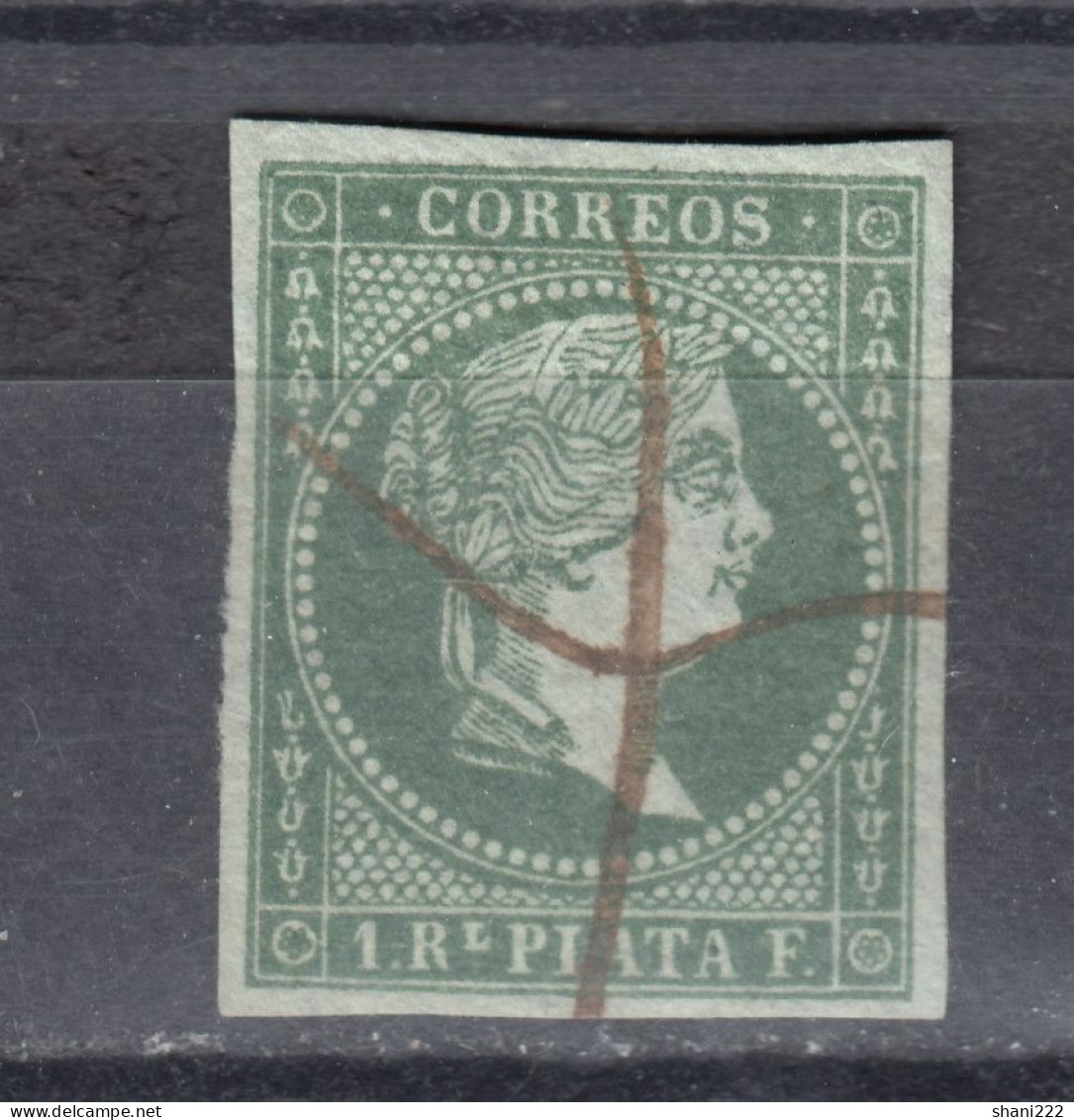 Cuba 1855 Isabel II, 1 R. Filigrana Lazos, Vf (e-877) - Autres & Non Classés