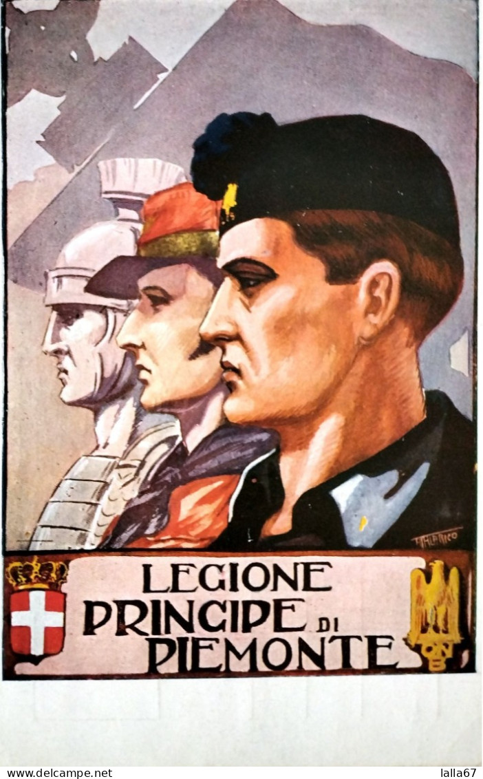 CARTOLINA FORMATO PICCOLO 245° LEGIONE MILIZIA AVANGUARDIA  PRINCIPE DI PIEMONTE N. 8050 - Guerre 1939-45