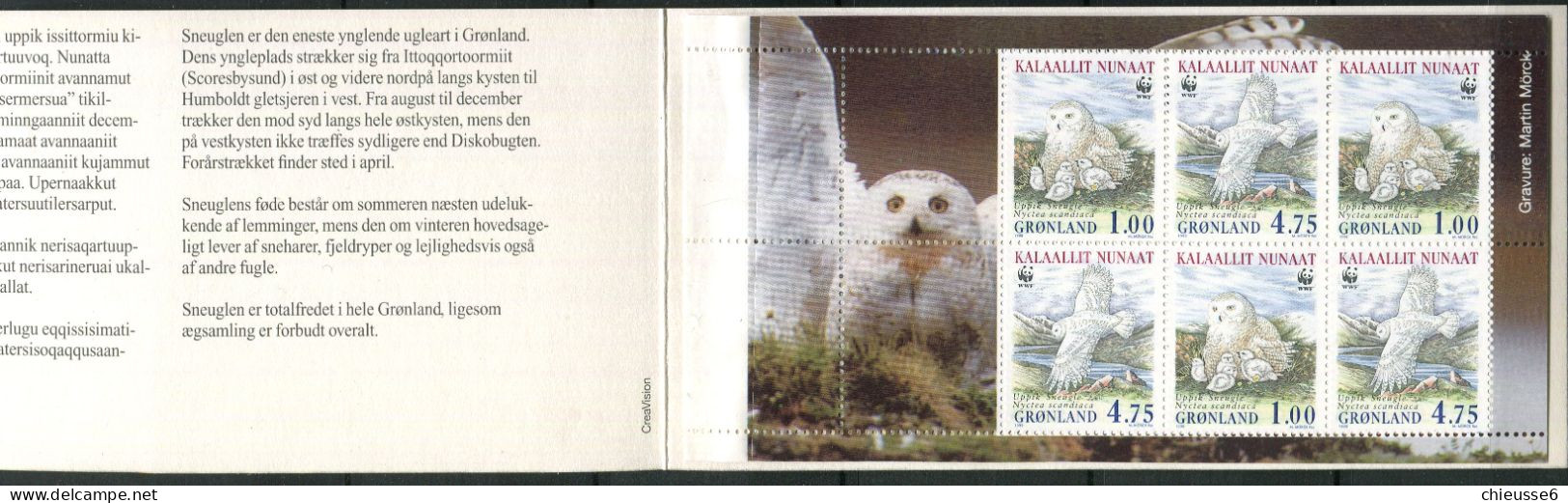 Groenland ** Carnet C310a - Oiseaux : Harfang Des Neiges - Unused Stamps