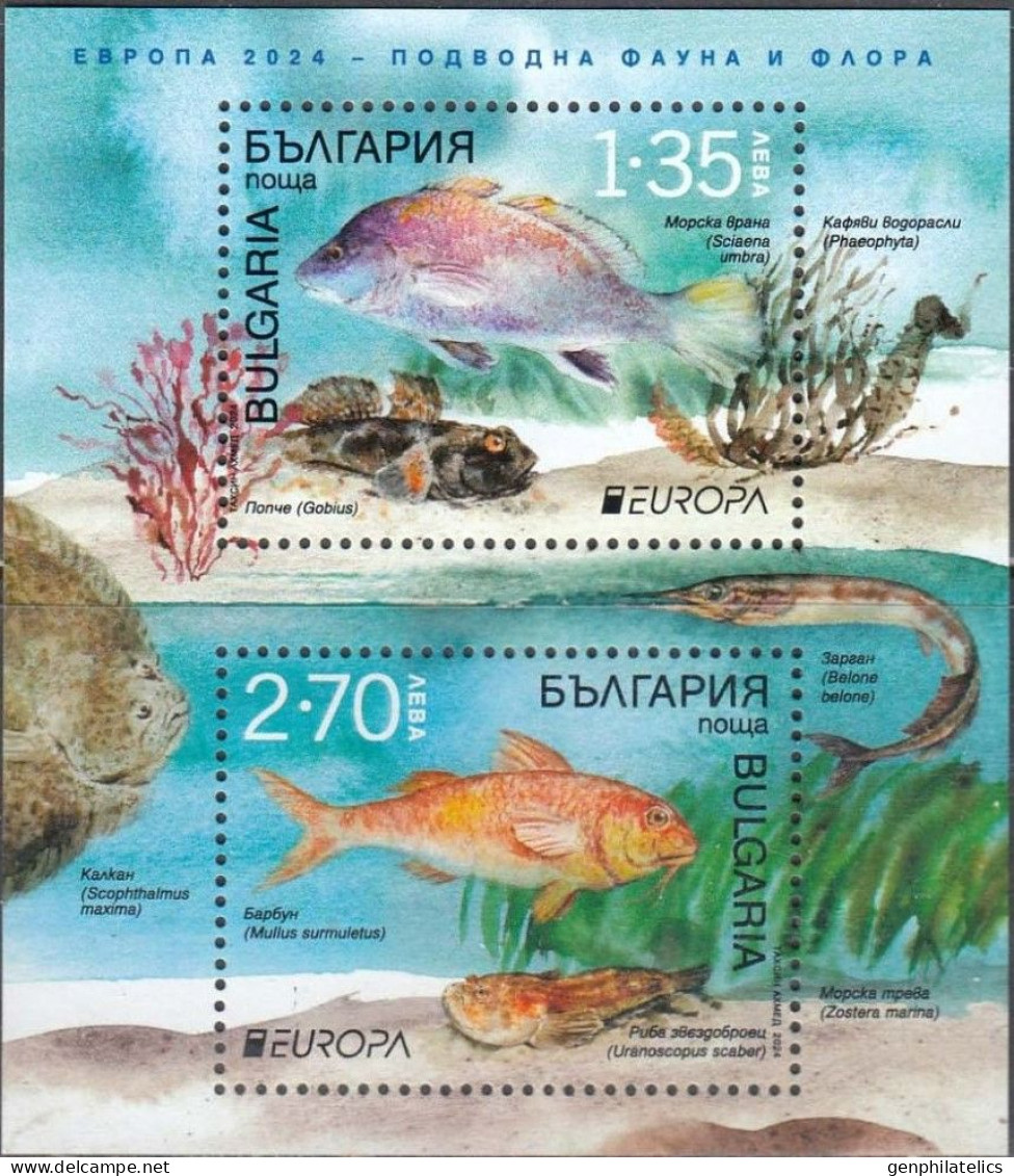 BULGARIA 2024 Europa CEPT. Underwater Fauna & Flora - Fine S/S MNH - Neufs