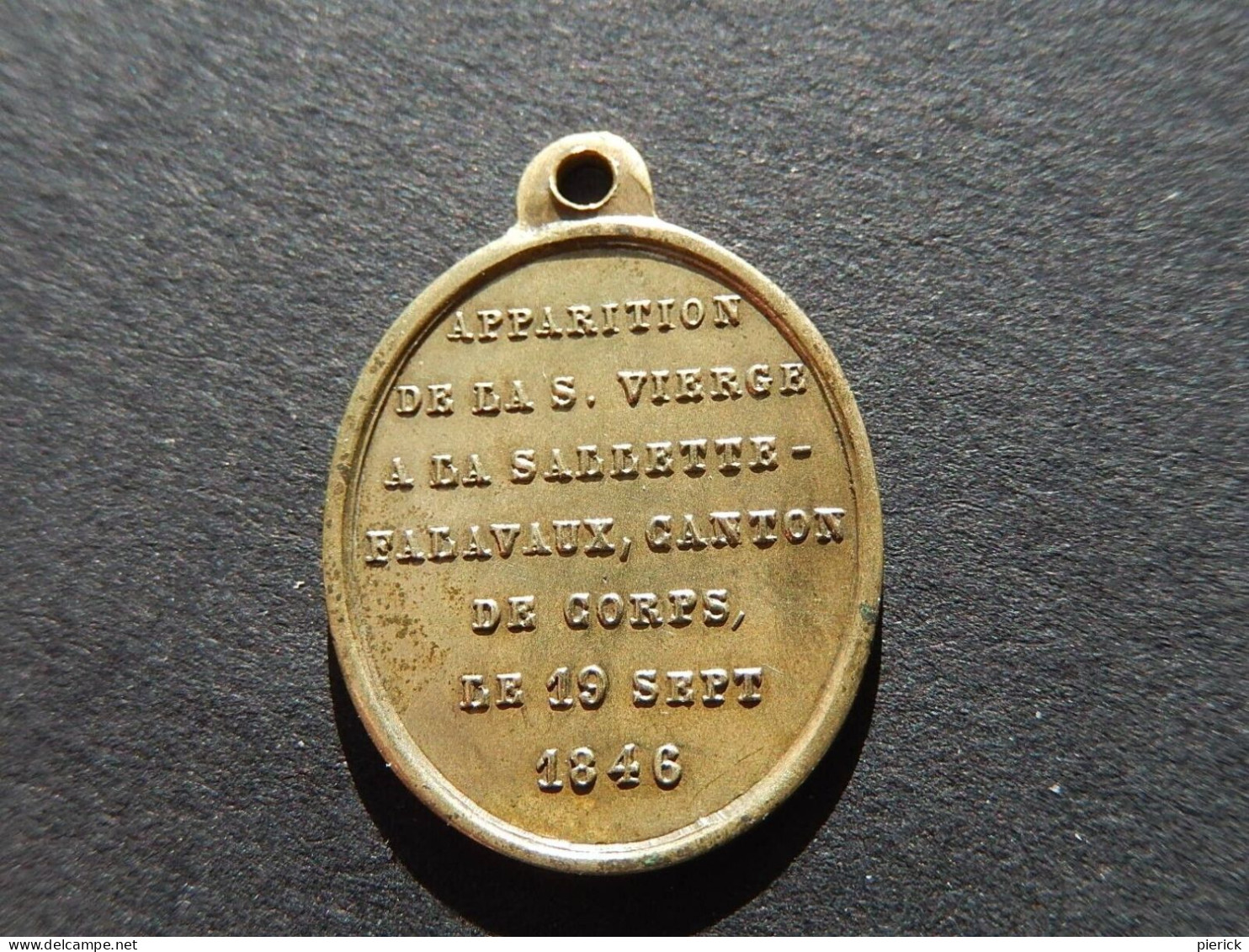 ANCIENNE MEDAILLE APPARITION NOTRE DAME DE LA SALETTE FALAVAUX CORPS 1846 - Religion & Esotérisme