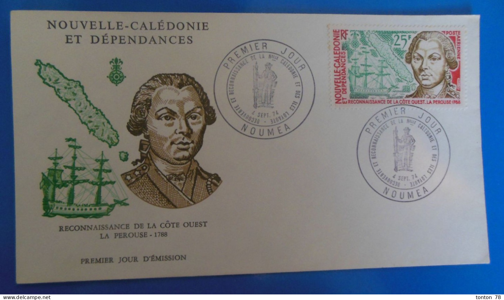 LETTRE 1 Er JOUR DE NOUVELLE CALEDONIE -    1974 - FDC