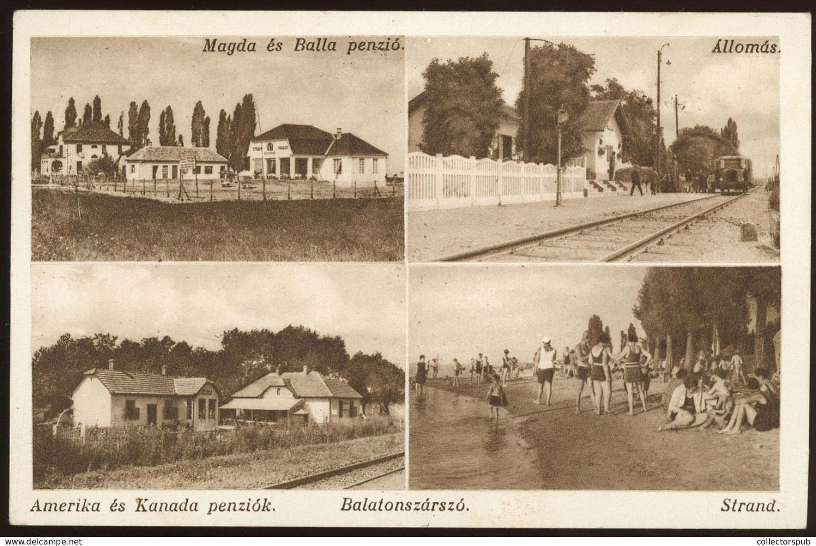 HUNGARY BALATONSZÁRSZÓ Old Postcard 1932 - Hongarije