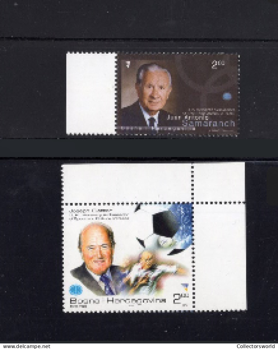 Bosnia Herzegovina Serie 2v 2007 International Ambassadors Of Sport And Culture Of Peace Blatter Samaranch MNH - Bosnie-Herzegovine