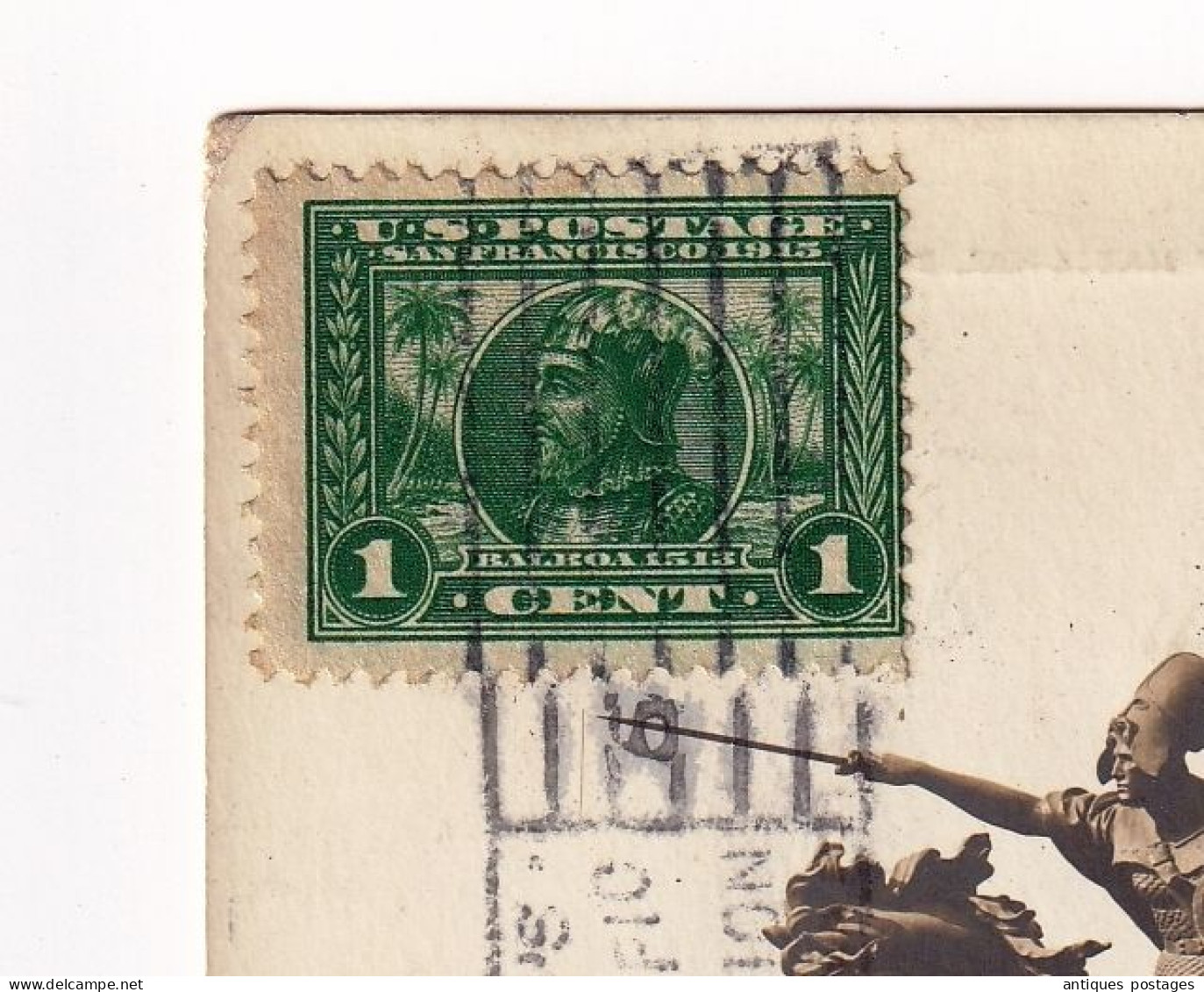 Carte Photo Argentique USA San Francisco California Stamp Balboa 1c Spanish American War Rotterdam Netherlands - Briefe U. Dokumente