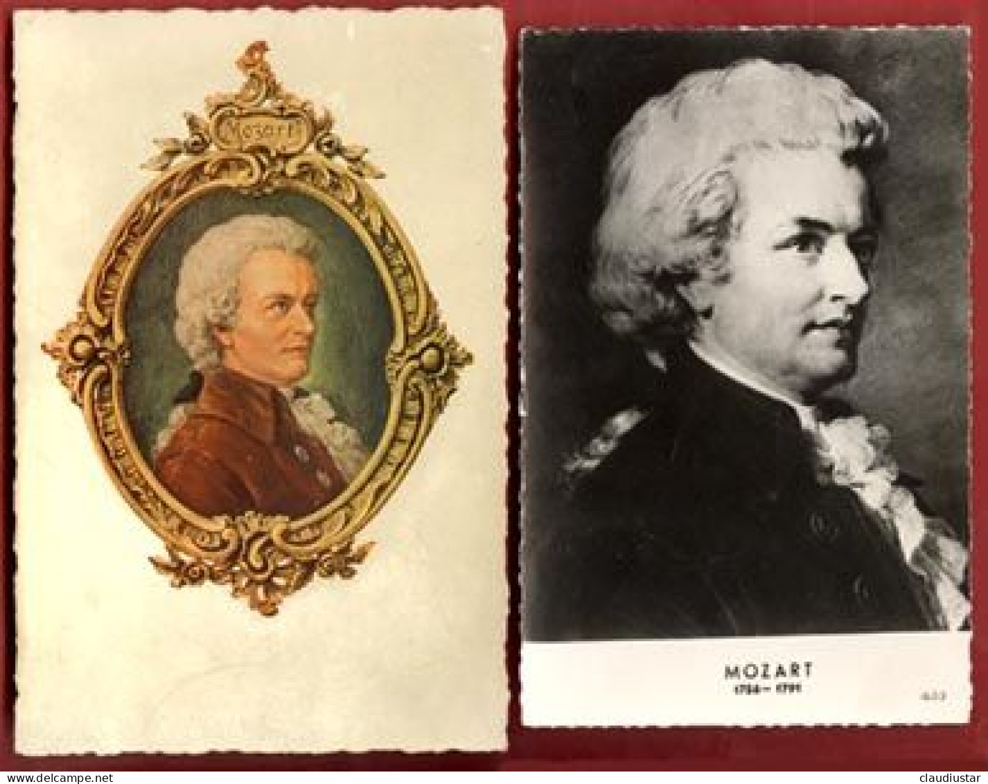 ** LOT  3  CARTES  W. A. MOZART ** - Chanteurs & Musiciens