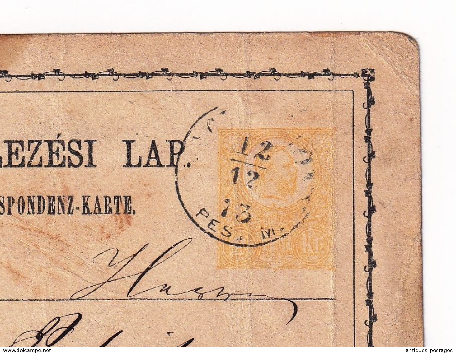 Entier Postal 1873 Hongrie Budapest Magyarország Hungary Ungarn - Postal Stationery