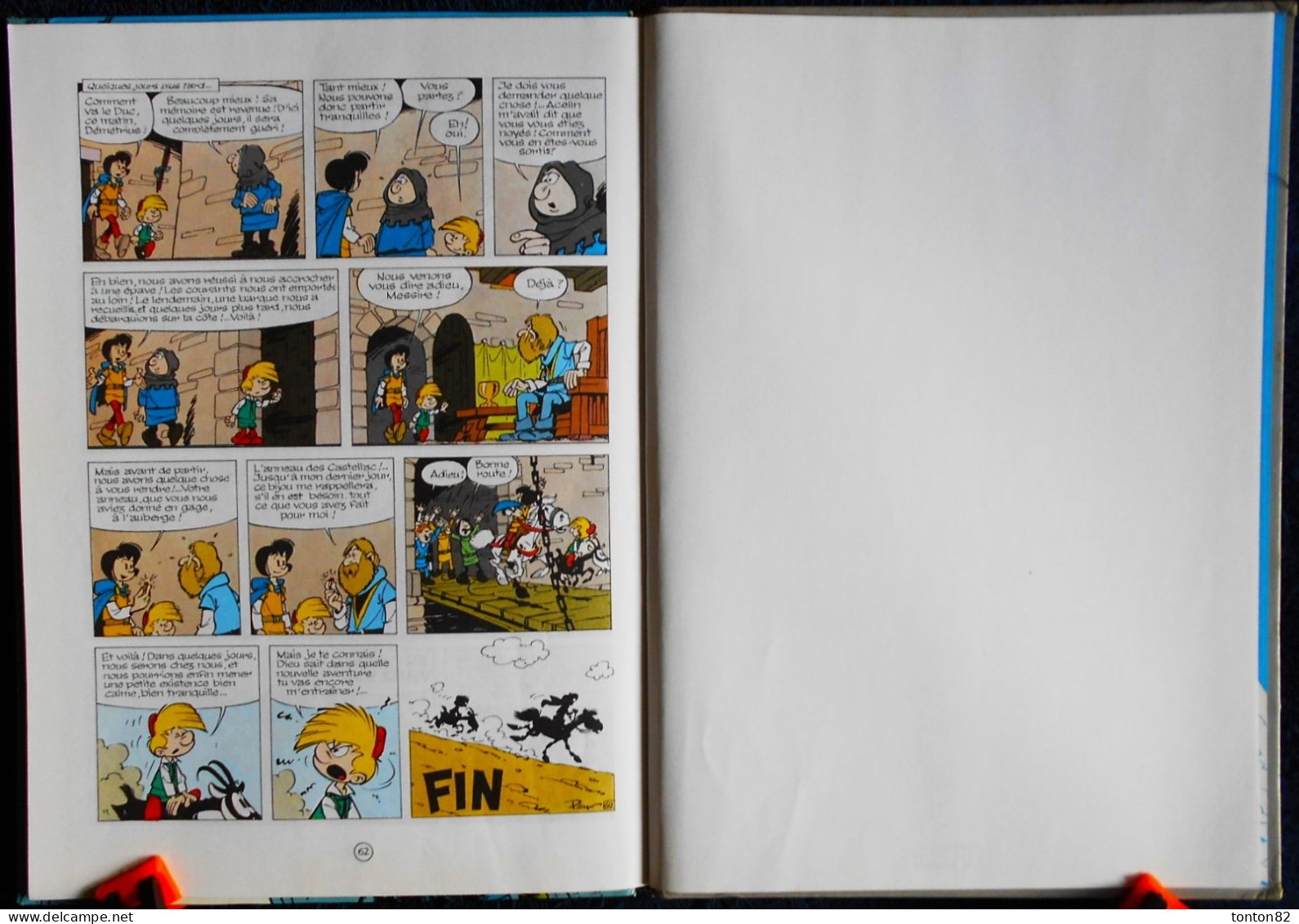 Peyo - Johan et Pirlouit N° 11 - L'anneau des Castellac - Éditions Dupuis - ( 1993 ) .