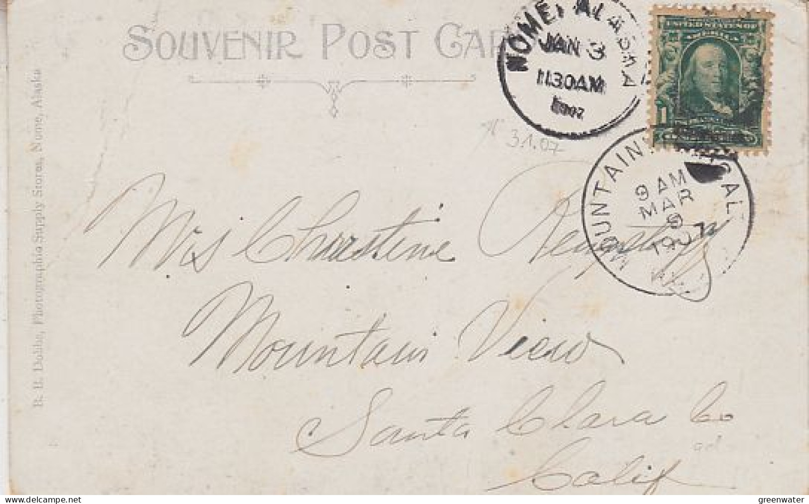USA  Alaska Winter 1907/1911 Mail 7 Postcards (see Description) (59863) - Stazioni Scientifiche E Stazioni Artici Alla Deriva