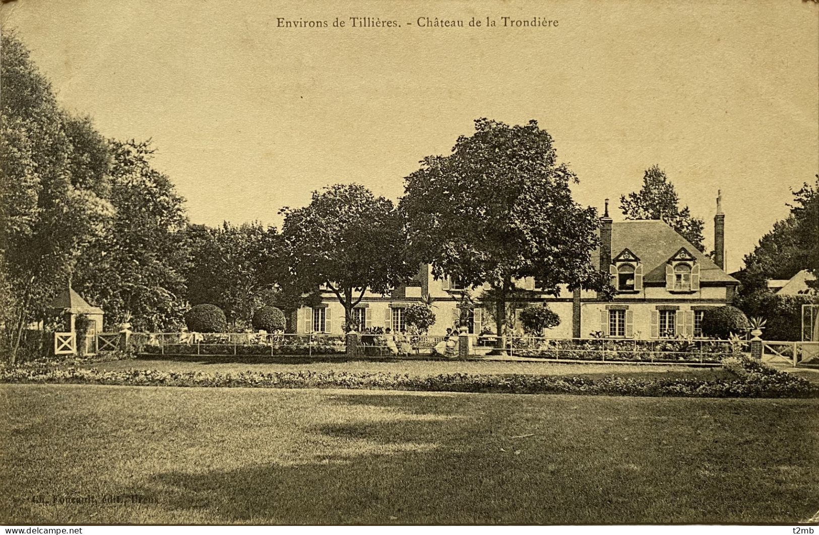 CPA (Maine Et Loire). Environs De TILLIERES, Château De La Trondière - Autres & Non Classés