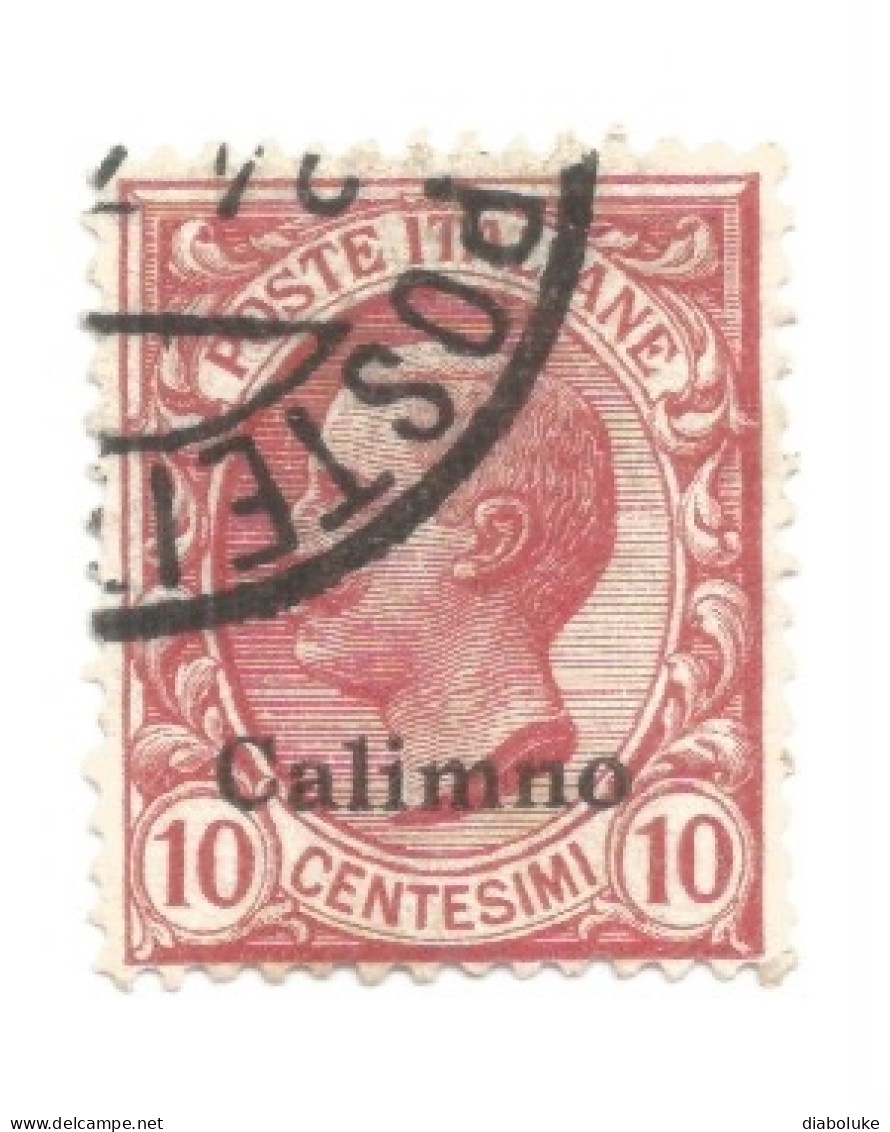 (COLONIE E POSSEDIMENTI) 1912, CALINO, SOPRASTAMPATI - Francobollo Usato (CAT. SASSONE N.3) - Aegean (Calino)