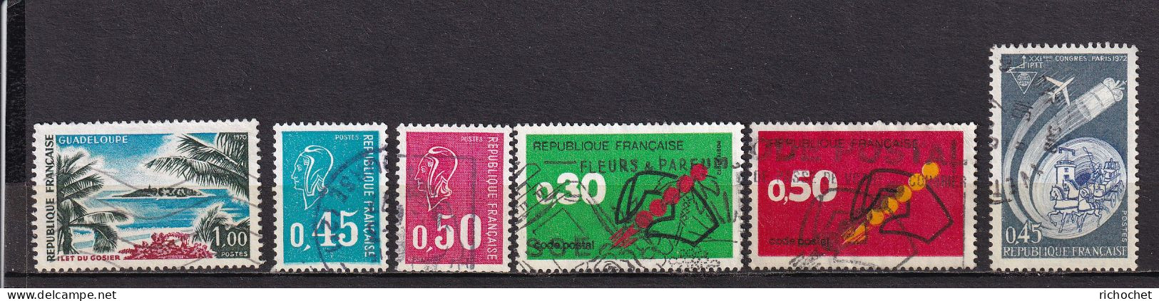 France  1646 + 1663 + 1664 + 1719 + 1720 + 1721 ° - Used Stamps