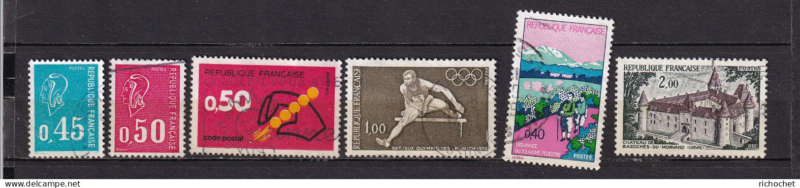 France  1663 + 1664 + 1720 + 1722 + 1723 + 1726  ° - Used Stamps