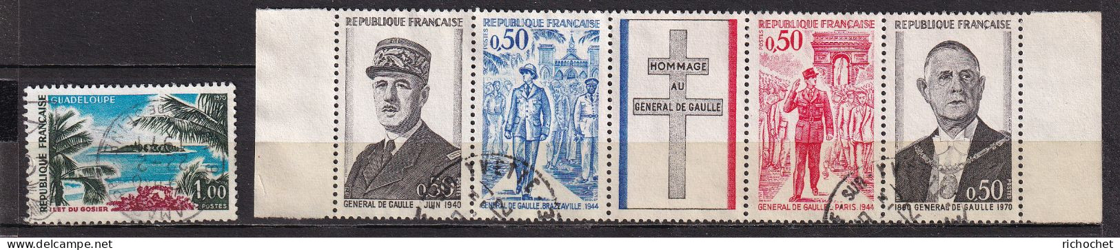 France  1646 + 1695 à 1698 Se Tenant La Bande - Used Stamps