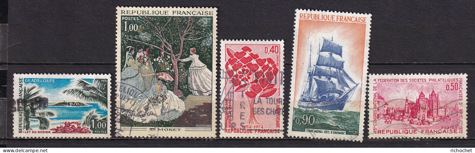 France  1646 + 1703 + 1716 + 1717 + 1718 - Used Stamps