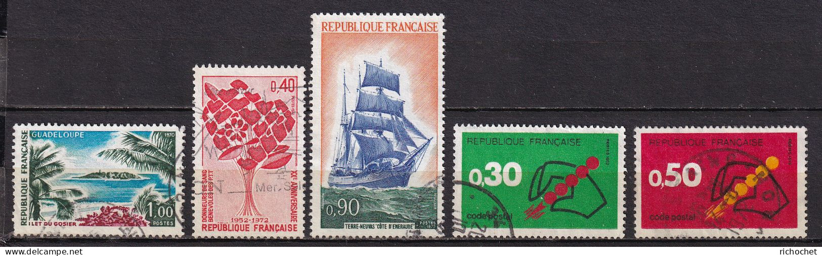 France  1646 + 1716 + 1717 + 1719 + 1720 ° - Used Stamps